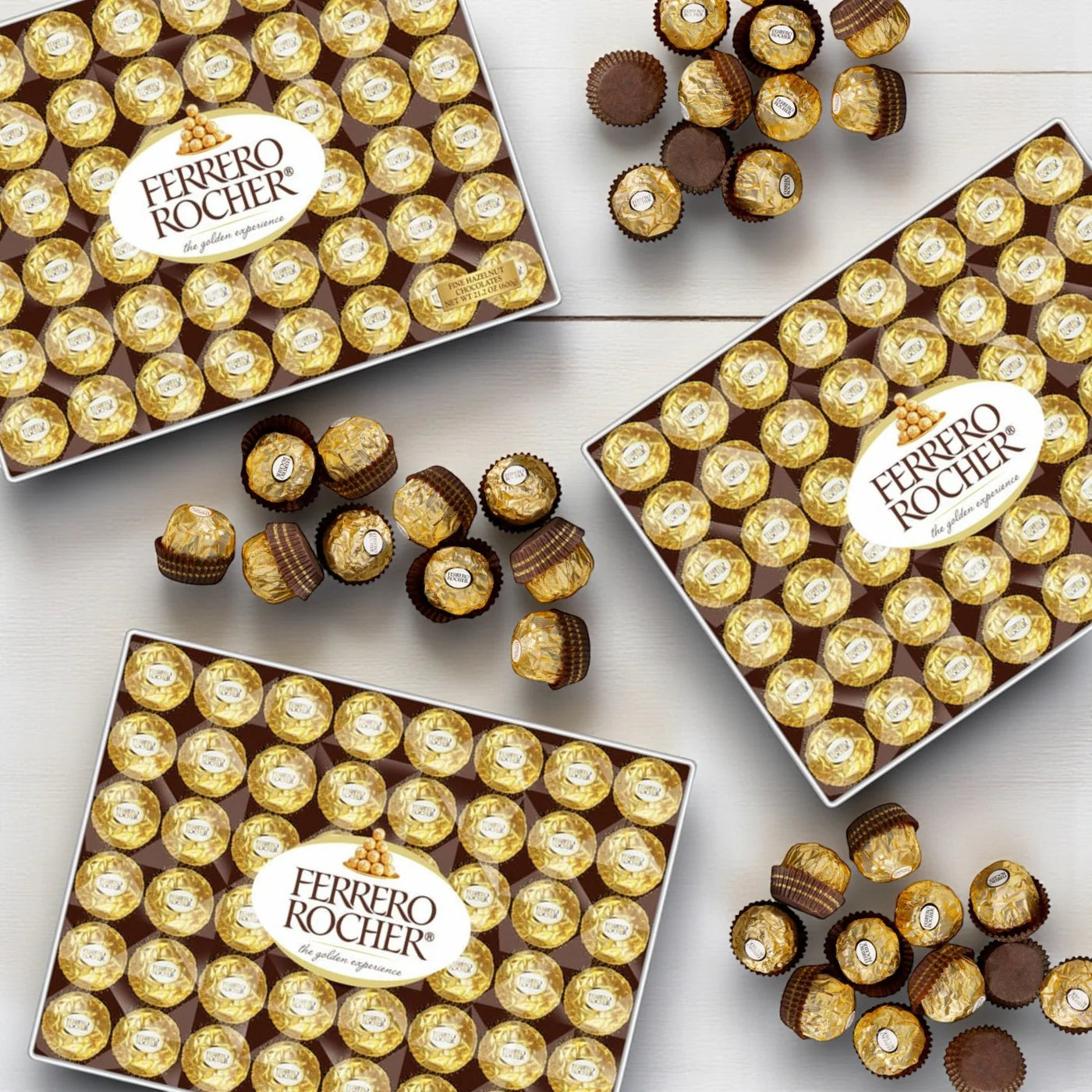 Ferrero Rocher, Milk Chocolate Hazelnut Candy, 21.2 oz, 48 Count -3 Co