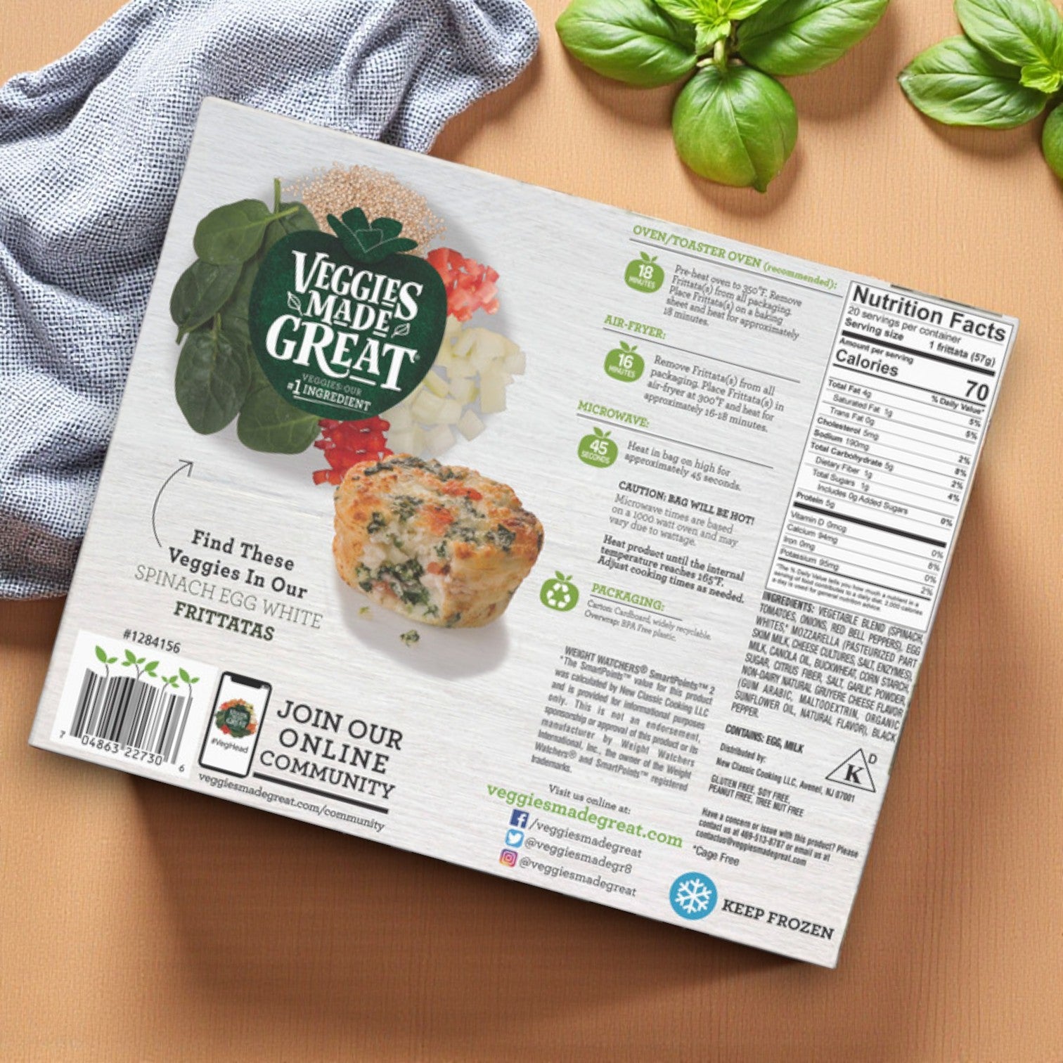 Garden Lites Breakfast Combo – Pumpkin Cranberry Muffins & Spinach & Egg White Frittatas