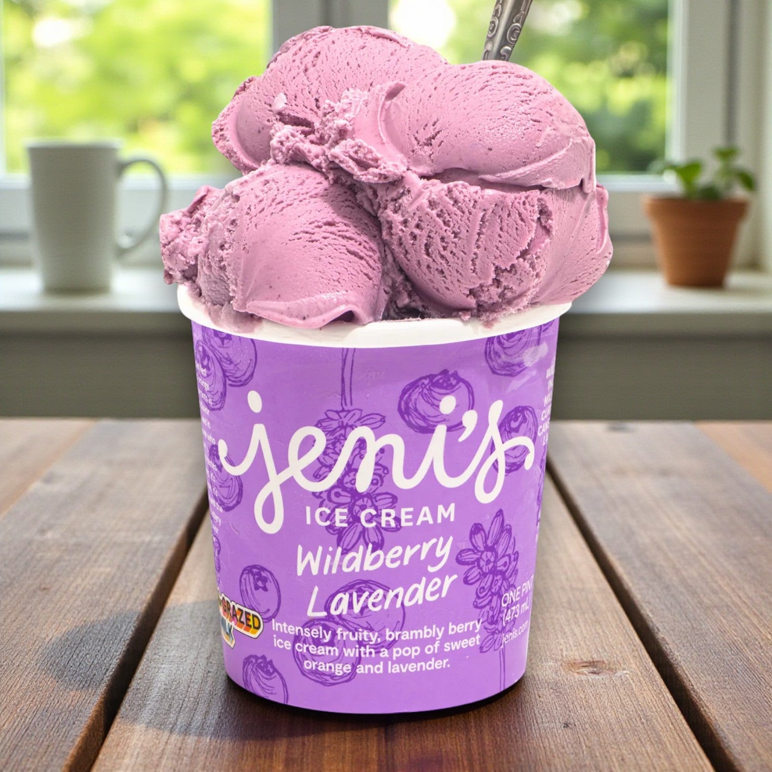 台湾マステbattypei  Waiting for Lavender たっぷり Jeni's Wildberry Lavender Ice Cream – 1 Pint