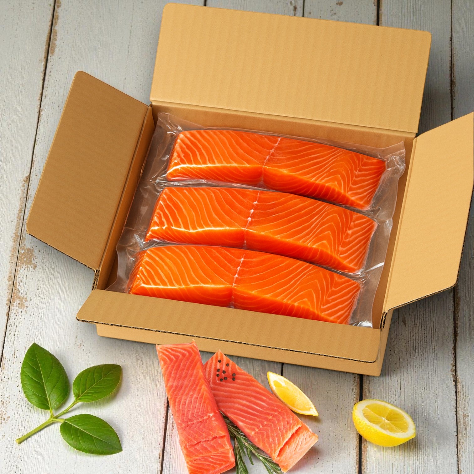 Fresh Chilean Salmon Fillets ā D-Trim, 3ā4 lb Each