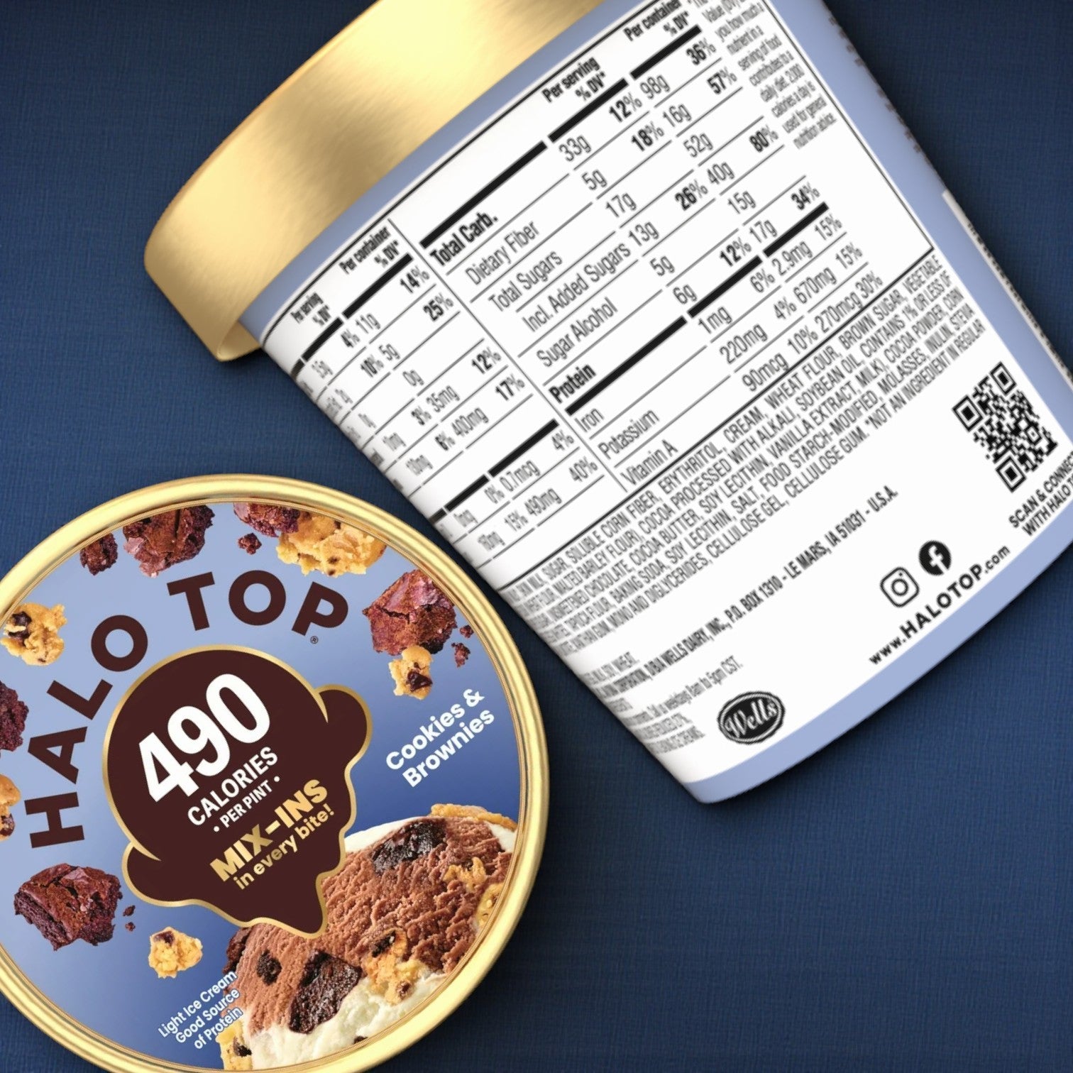 Halo Top Light Ice Cream Variety Pack – 5 Flavor Assortment (Pints)