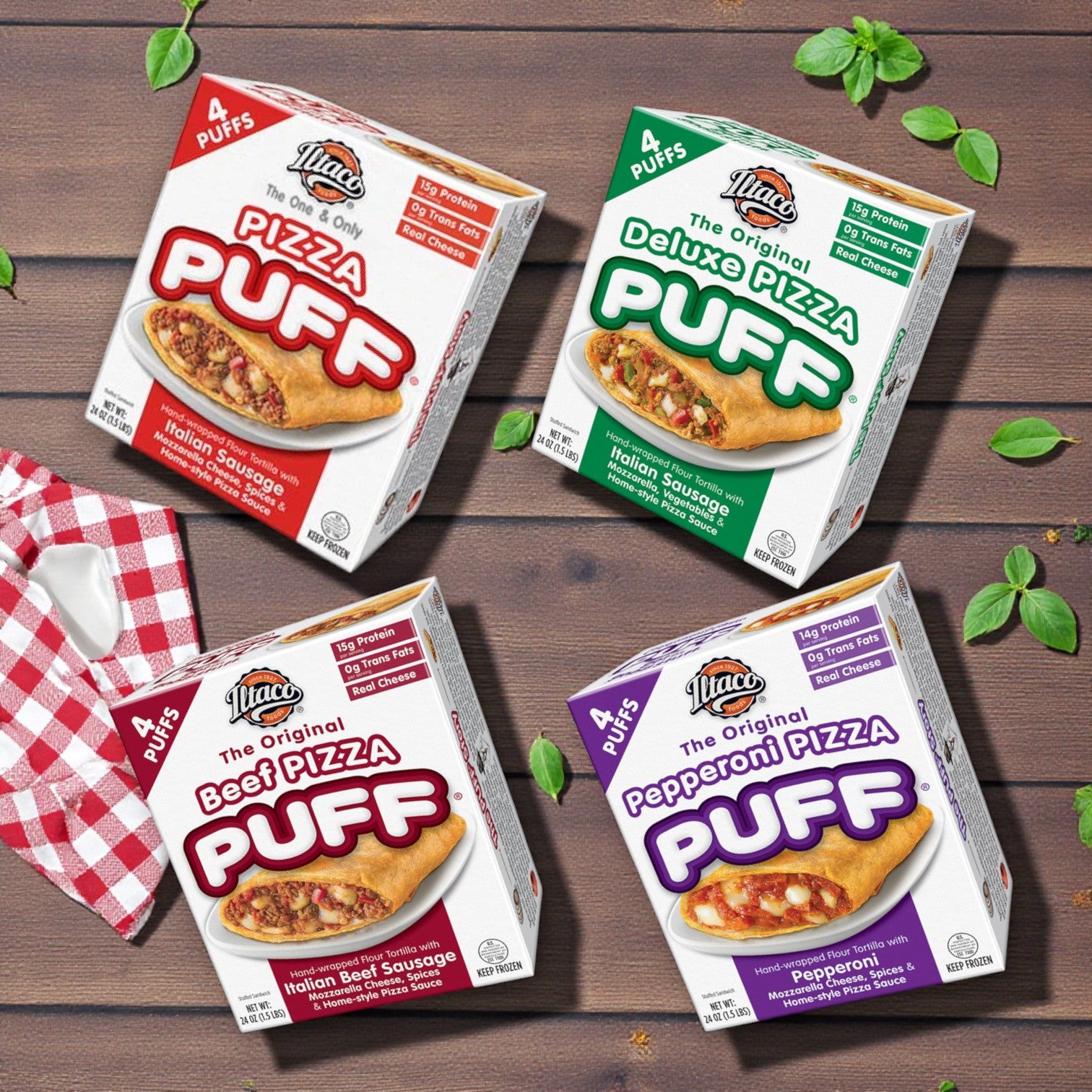 Iltaco Pizza Puff Variety Combo – 4 Packs