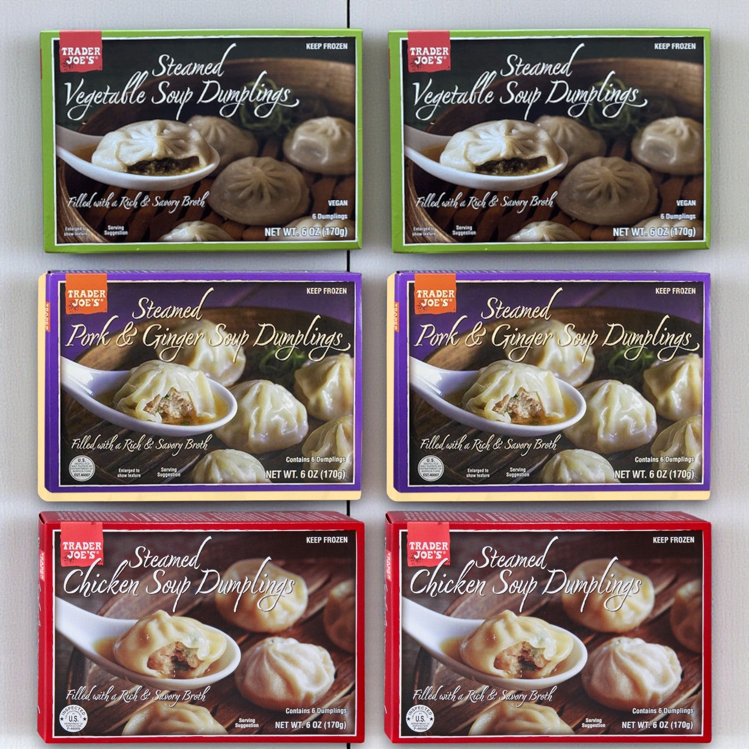 Steamed Soup Dumplings Variety Pack – 6 Total Packs