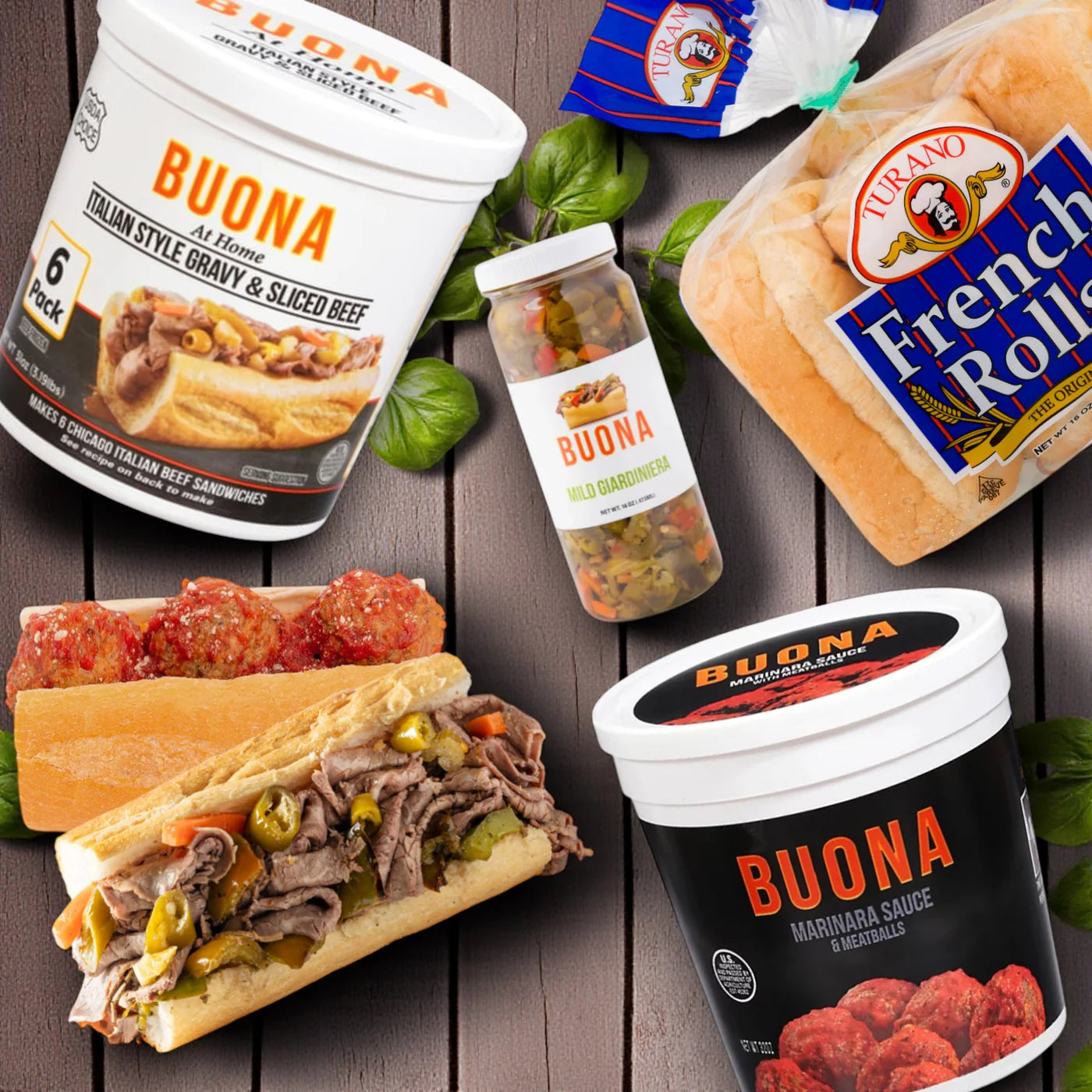 Buona Italian Beef and Meatballs Meal Kit! Serves 12-14!