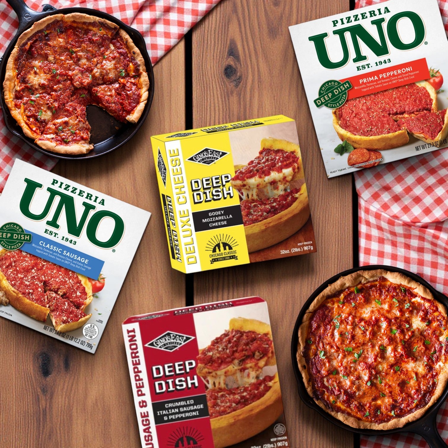 Chicago's Deep Dish Mix! 4 Total Deep Dish Chicago Pizza's!