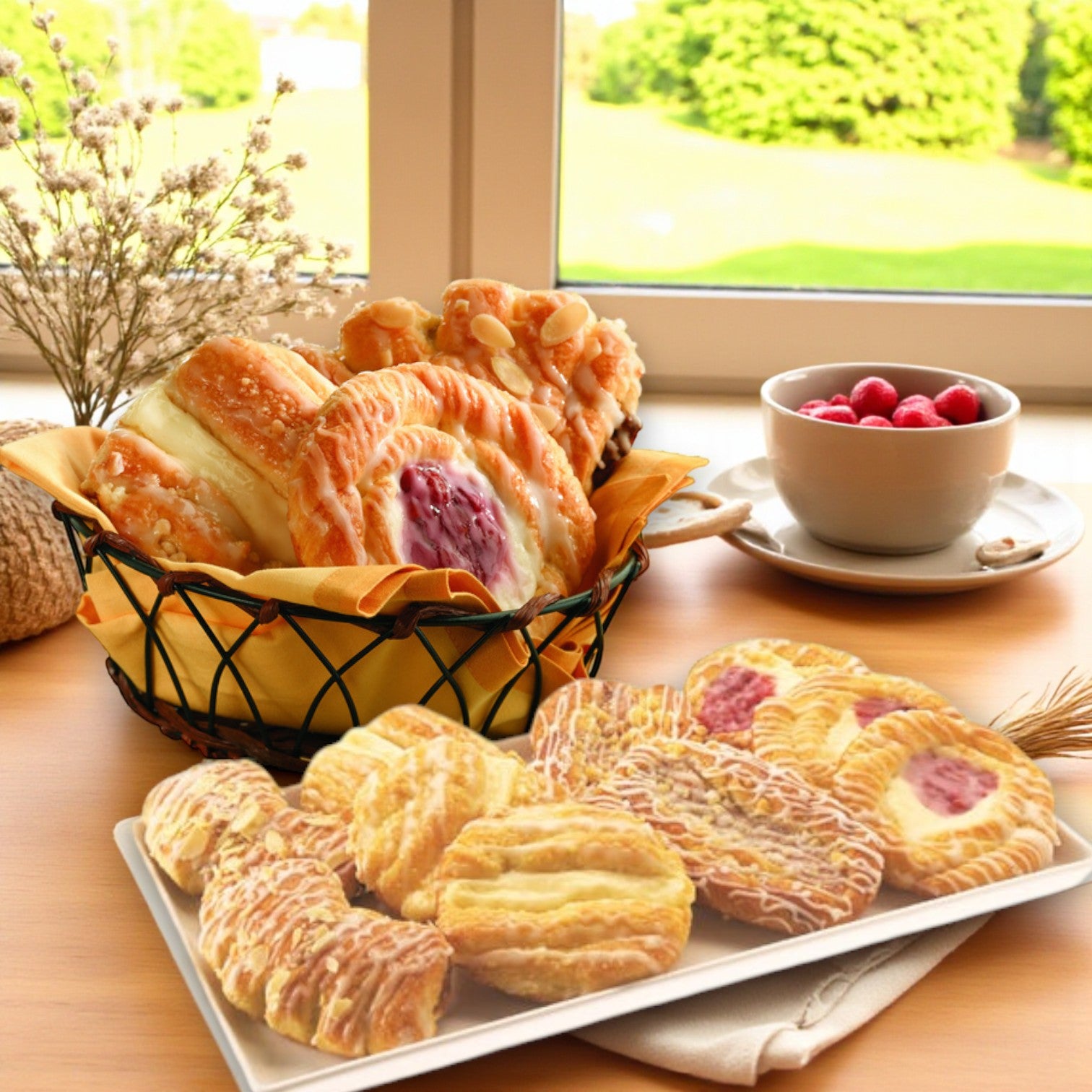 Chef Pierre Danish Assorted Elite – 6 Trays of 8 Count Per Tray - 48 Total Assorted Danish