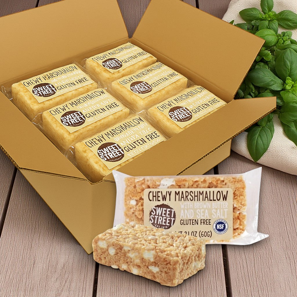 Sweet Street Brown Butter & Sea Salt Rice Crispy Bars – Gluten-Free, 40 Count (2.1 oz Each)