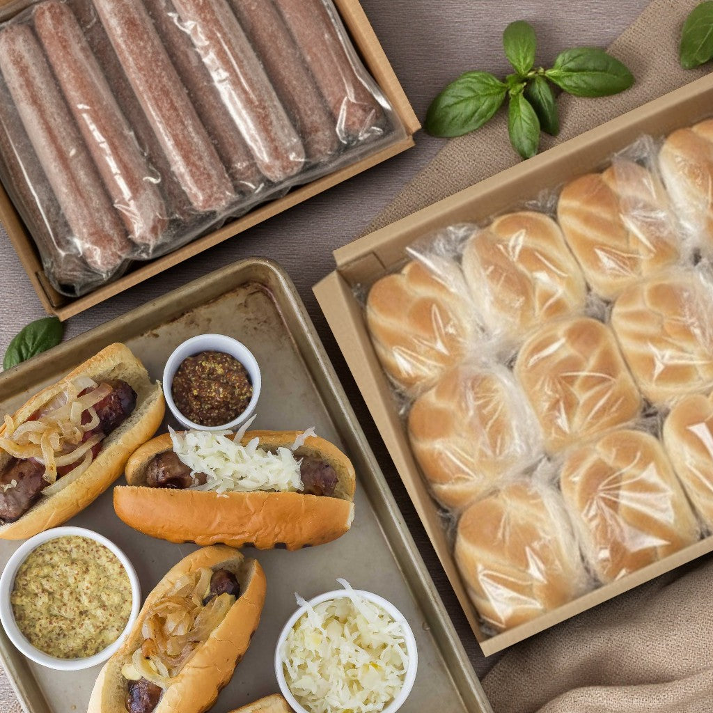 Eisenberg Polish All-Beef Sausage & Bun Kit – 50 Count Bundle