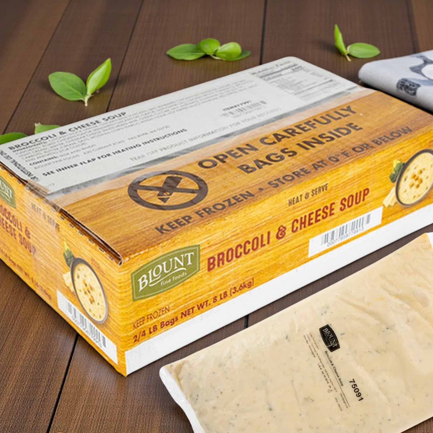 Blount Broccoli & Cheddar Cheese Soup (Frozen)  Pack Size: 2 x 4 lb bags