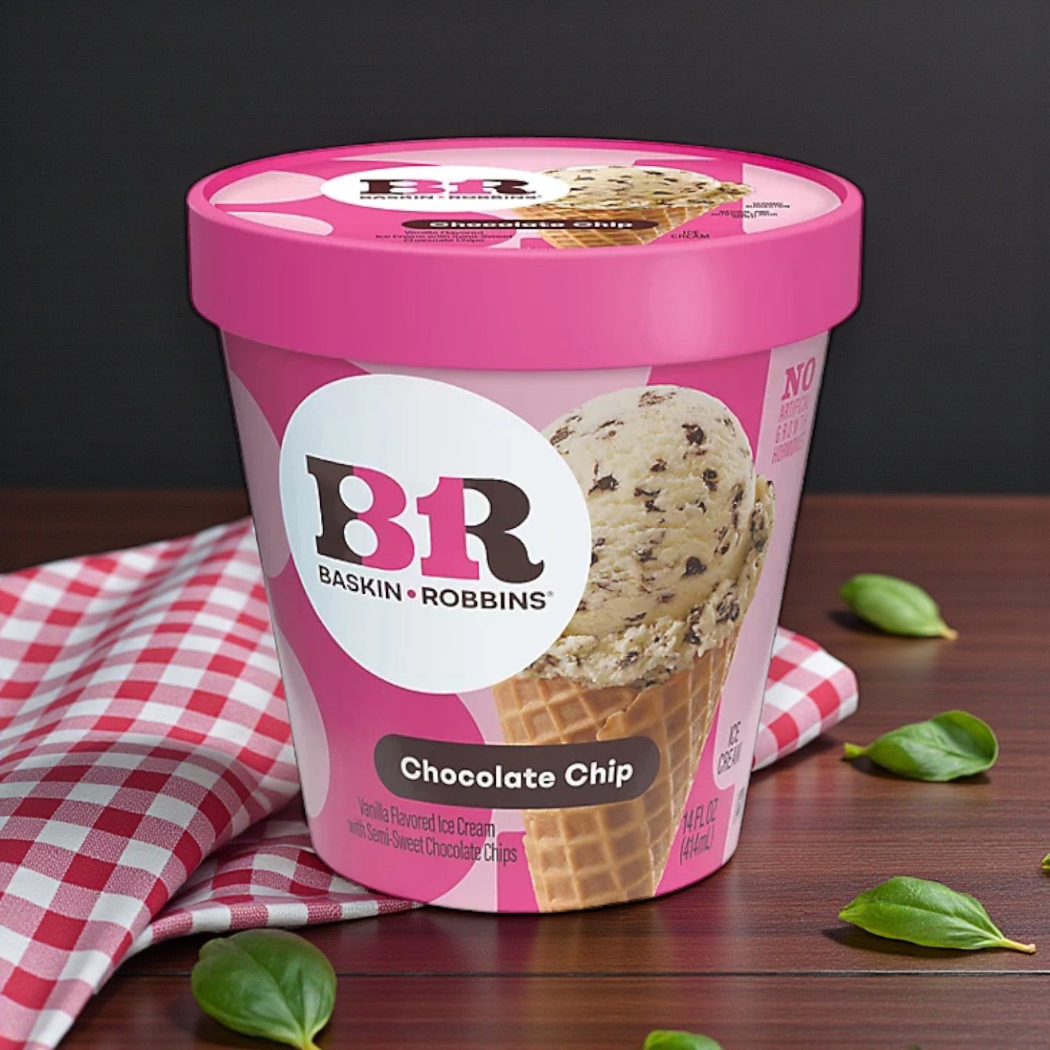 Baskin Robbins Ice Cream Chocolate Chip - 1 Container (14 oz each)