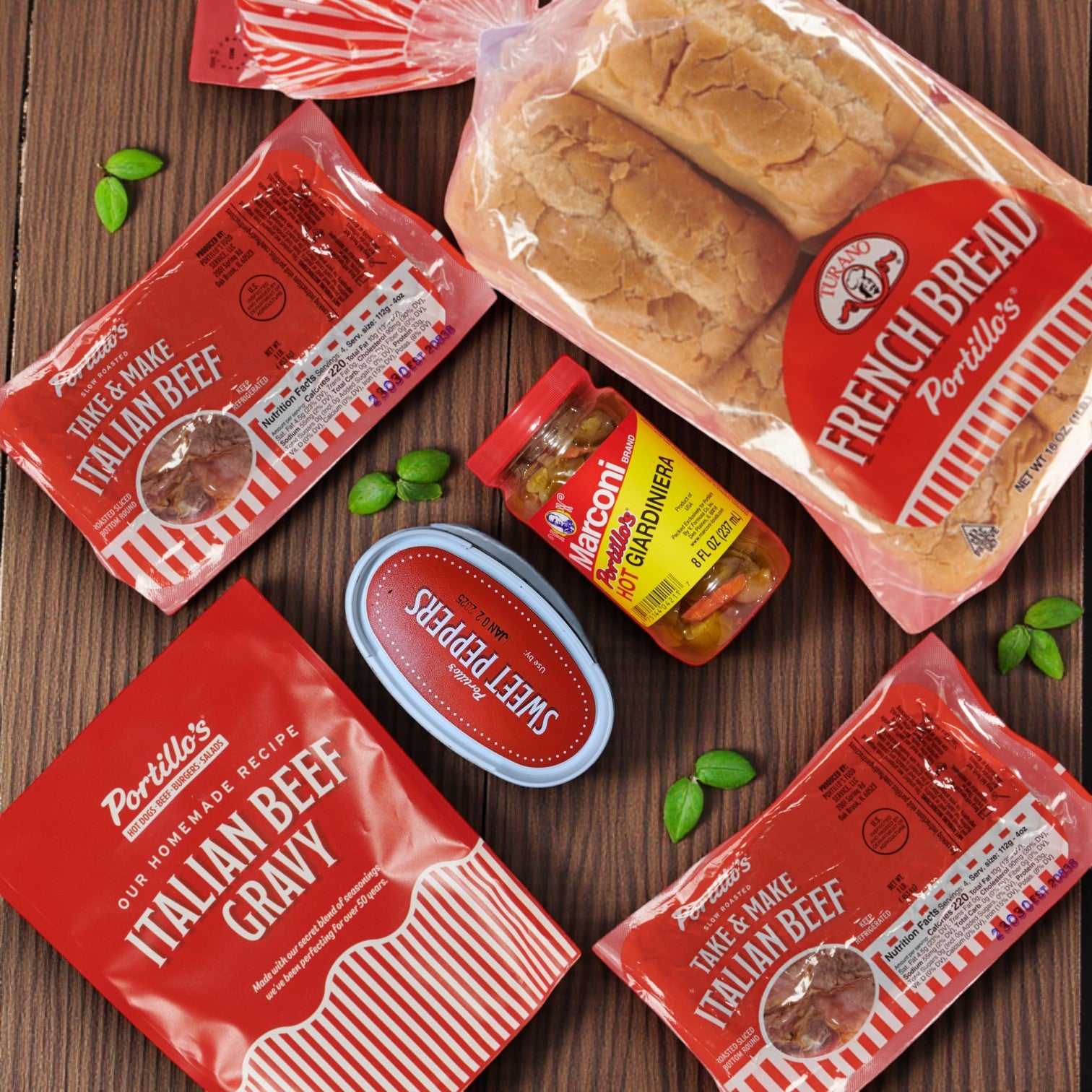 Enjoy Chicago’s Best – Iconic Eats from the Windy City: the Combo featuring Lou Malnati’s Deep Dish Sausage Pizza and Portillo’s Italian Beef Sandwich Kit for a delicious, true Chicago-style feast.