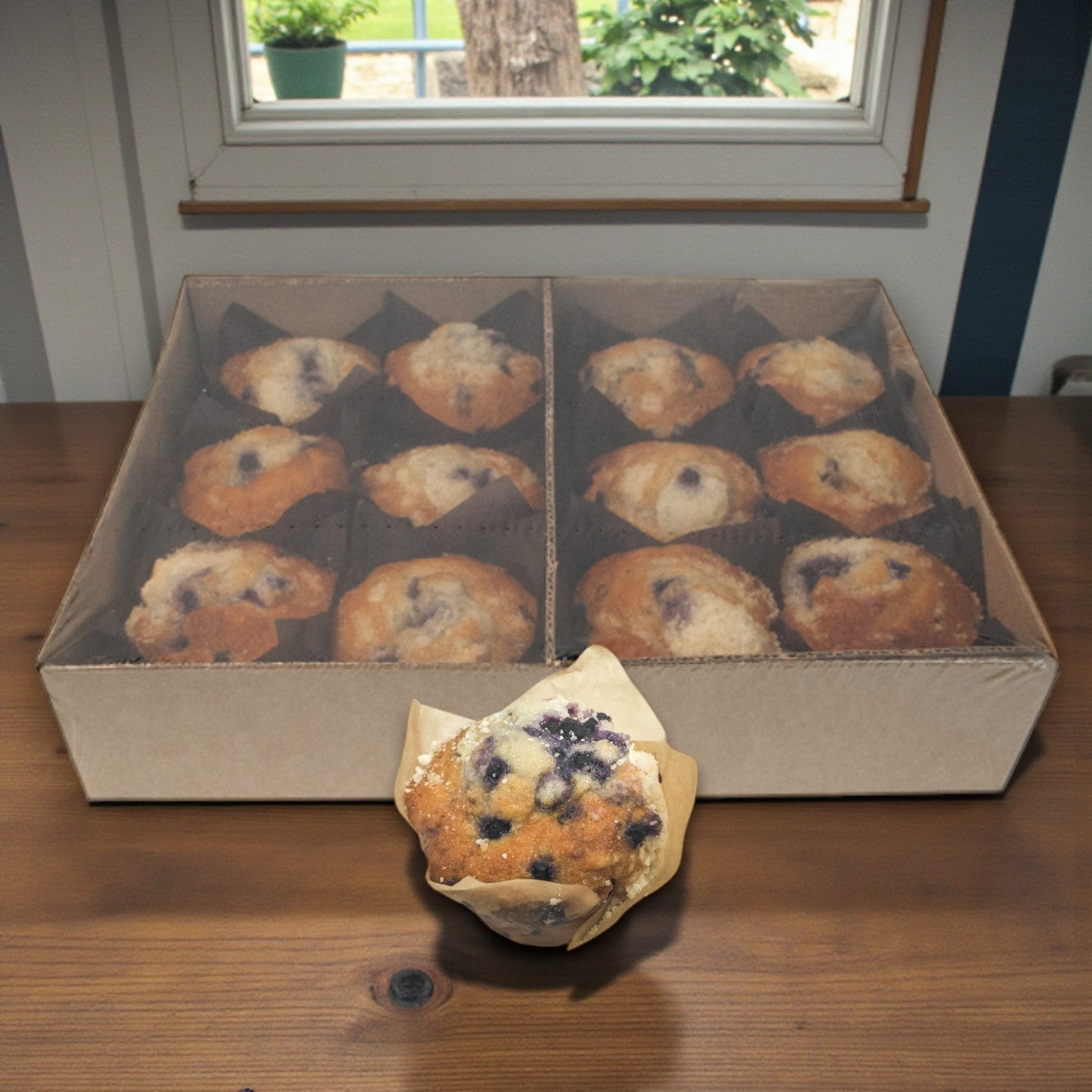 Baker’s Source by Sysco — Blueberry Cobbler Tulip Muffins 48 × 4 oz
