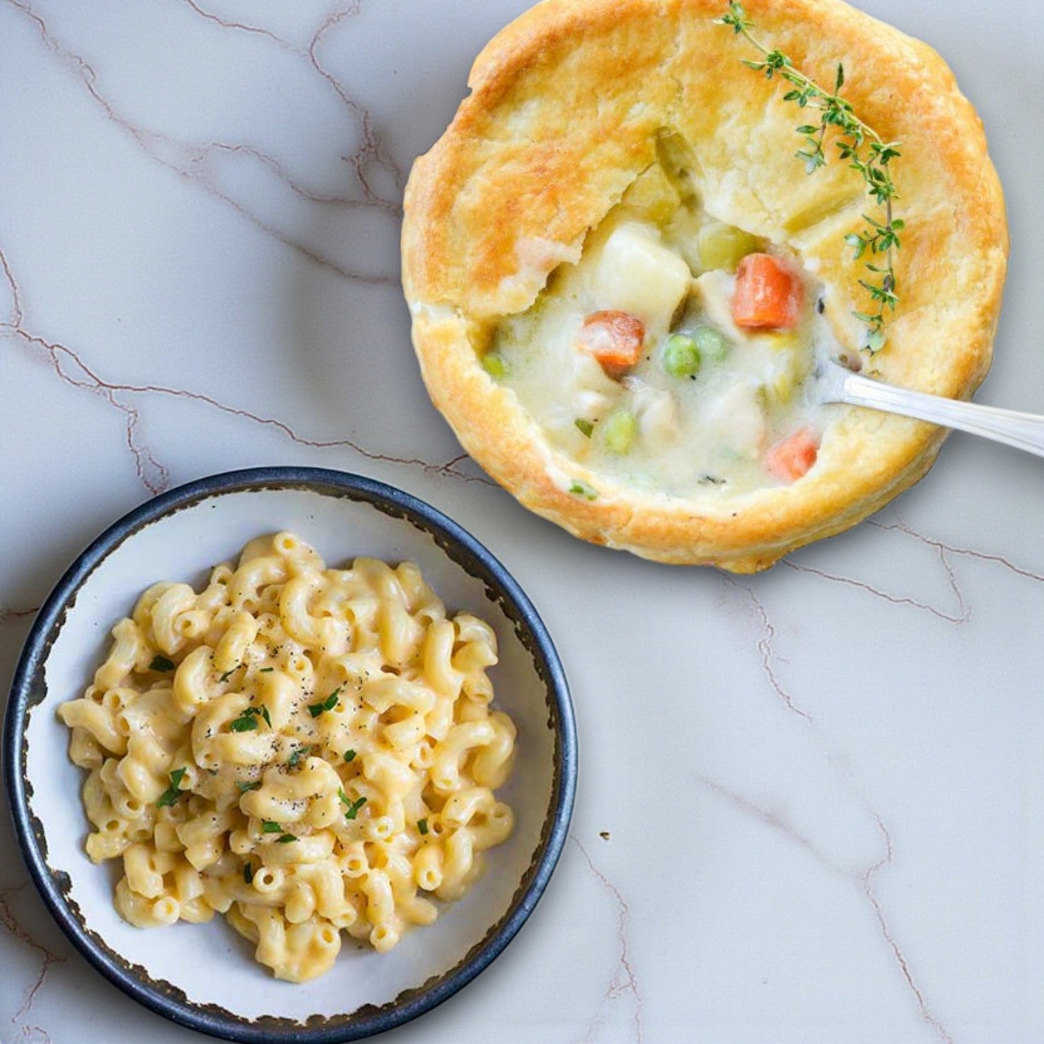 Foodstuffs Gourmet Foods Comfort Classics Duo – Chicken Pot Pie & Triple Mac & Cheese