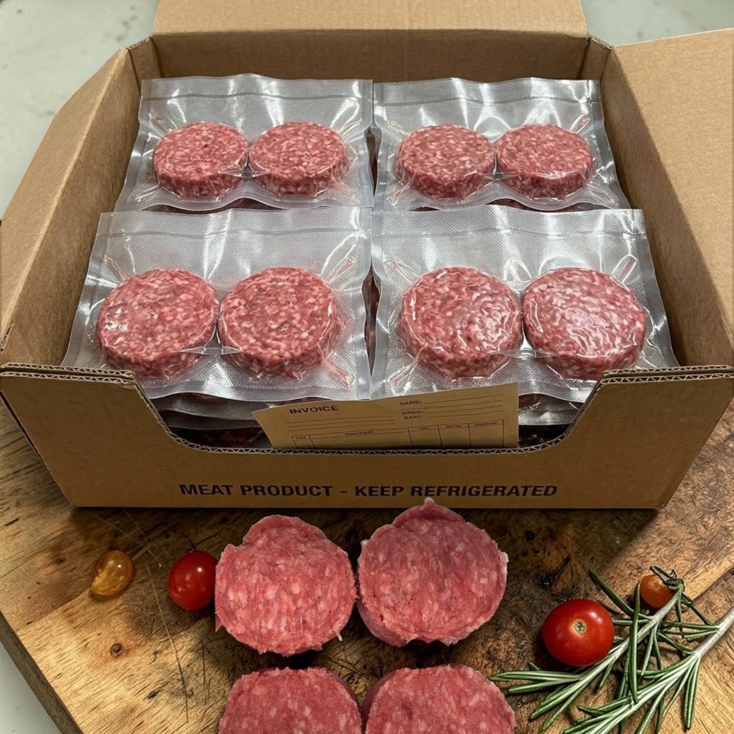 Certified Angus Beef 80% Lean Ground Beef Patties – Juicy & Grill-Ready (48 Count, 3.5 oz Each)