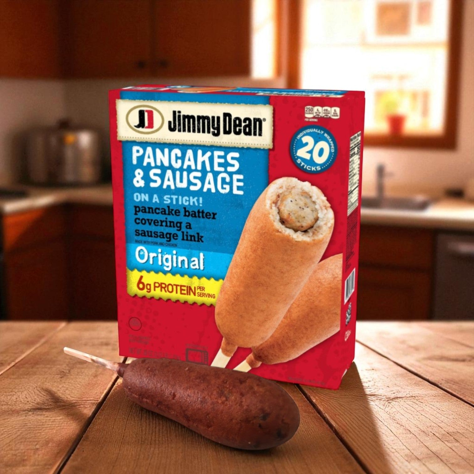 Jimmy Dean Original Pancake and Sausage on a Stick, Frozen, 20 ct-3 Packs