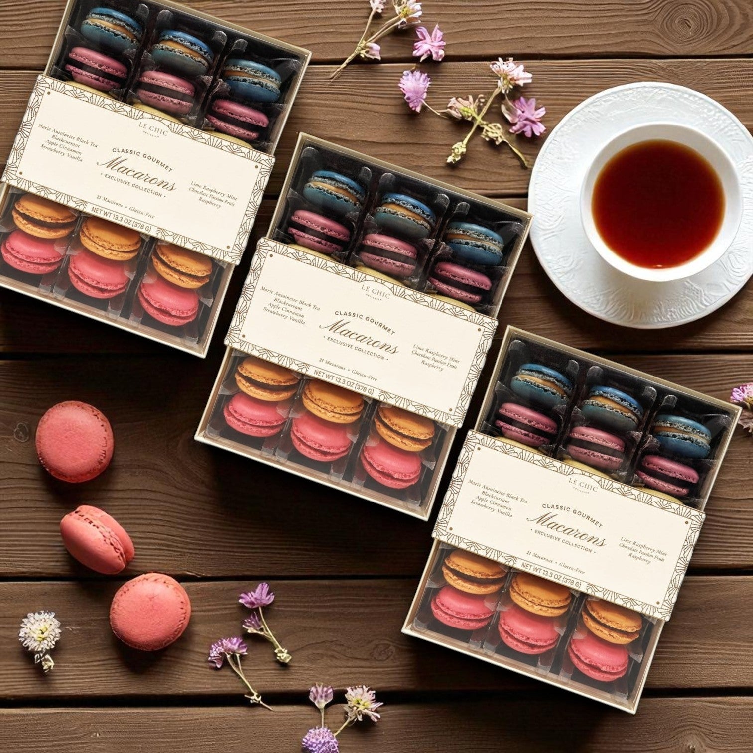 Le Chic Patissier Macarons – 21 Count Pack (3 Total Packs)