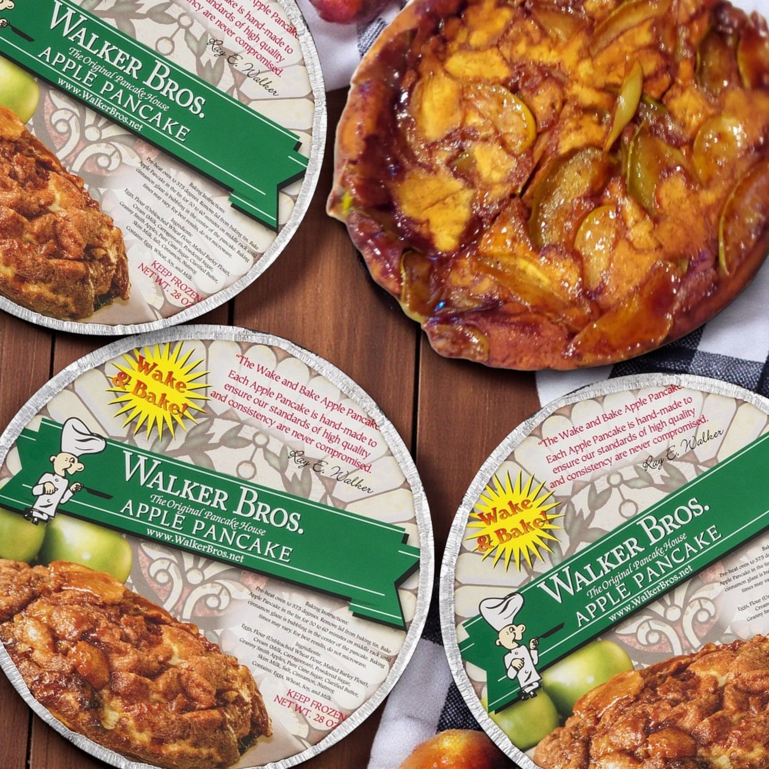 Walker Bros, The Original Pancake House Apple Pancake-28 Oz- 3 Packs