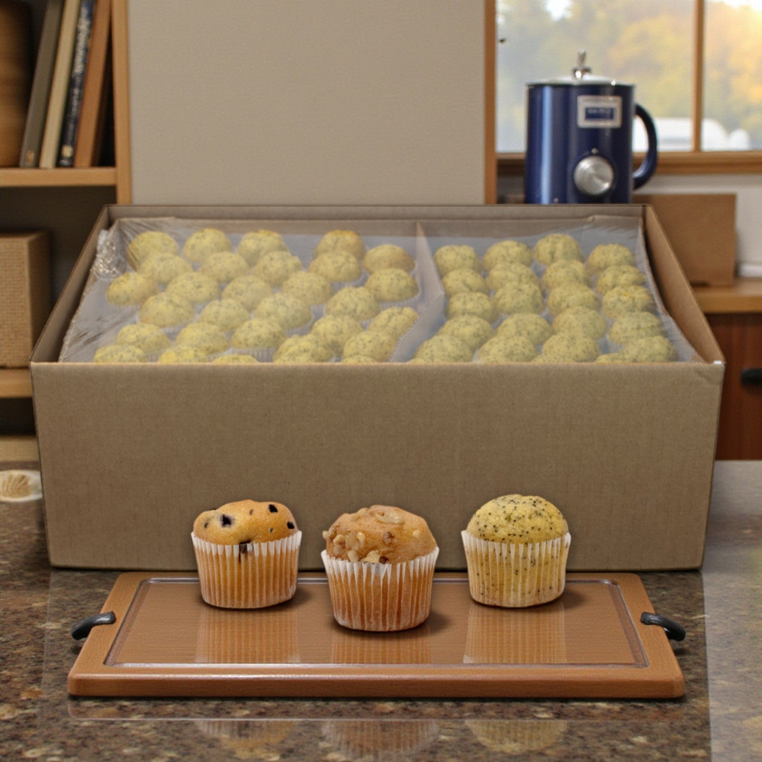 Baker's Source by Sysco — Assorted Mini Muffins (Blueberry, Banana & L