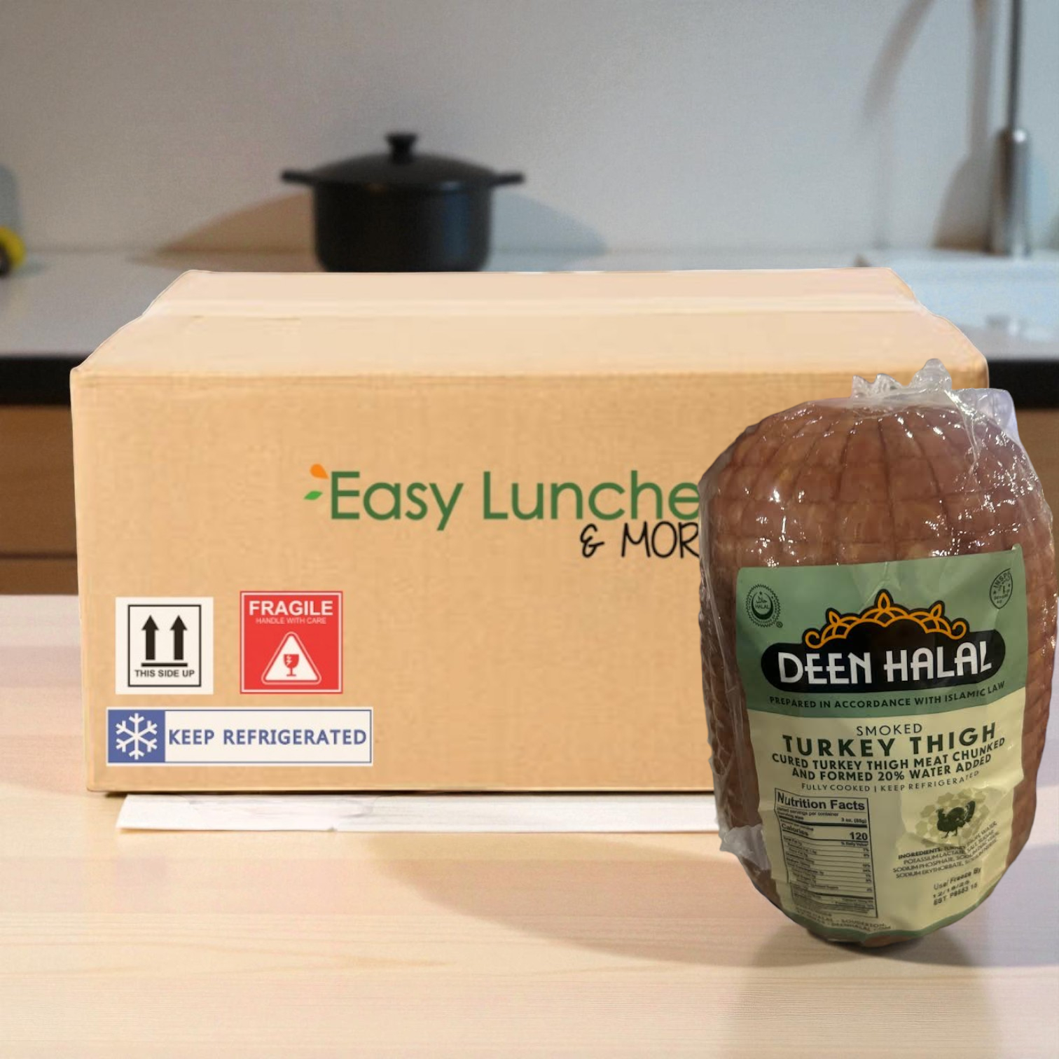 Deen Halal Smoked Turkey Thigh- 6 Ib Average