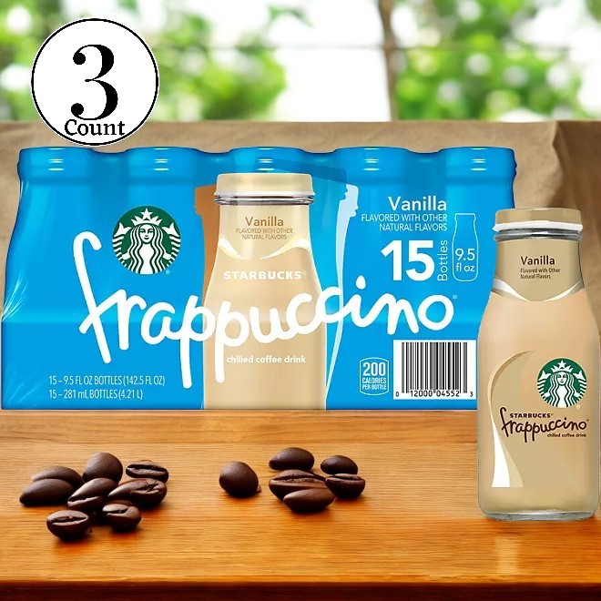 Starbucks Frappuccino Vanilla Coffee- 15ct- 3 Cases