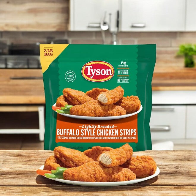 Tyson Buffalo Style Chicken Strips- Frozen, 3 pounds, 1 Case