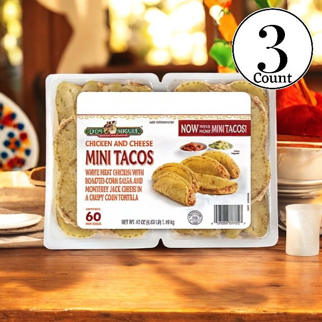 Don Miguel Chicken and Cheese Mini Tacos, 60 count, 3 Cases