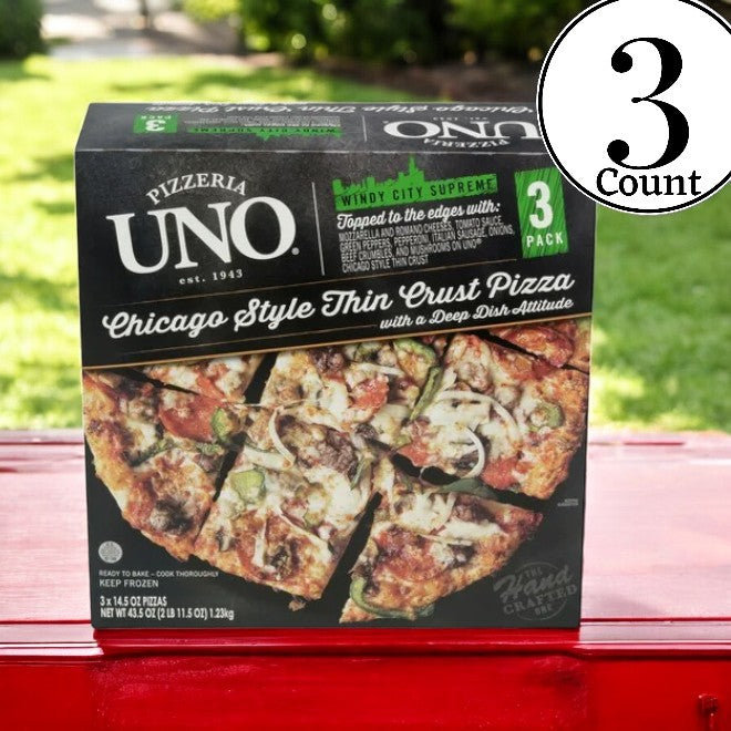 Uno Pizzeria Chicago Thin Crust Supreme Pizza- 3 Count - 3 Cases