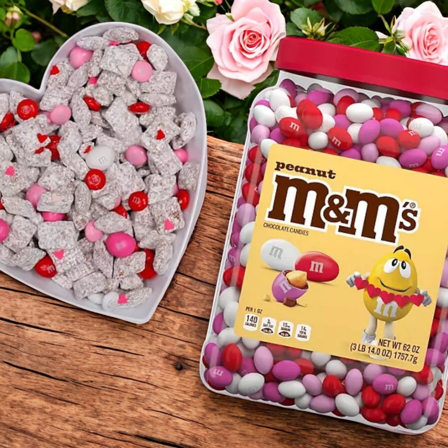 M&M'S Valentine's Day Peanut Milk Chocolate Candy – 62 oz