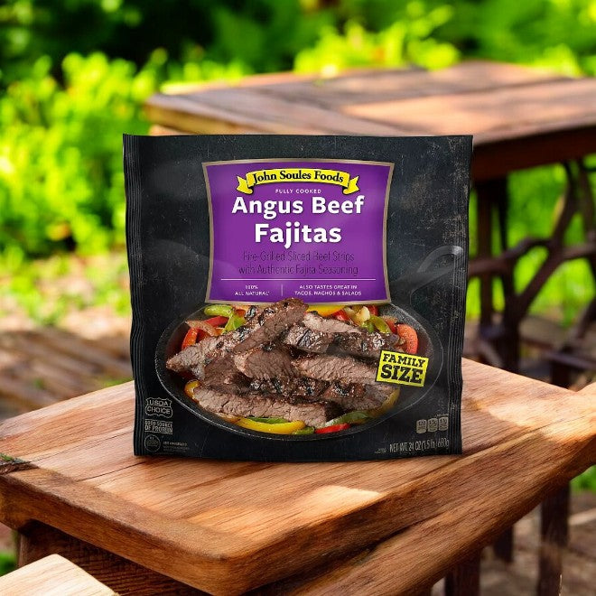 John Soules Fully Cooked Angus Beef Fajitas, 24 oz, 1 Case