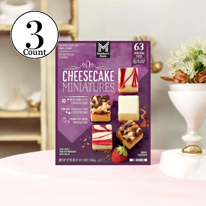 Member's Mark Cheesecake Mini's Variety Pack- 3 Pack