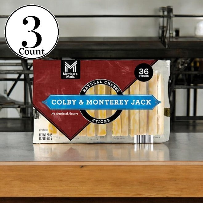 Member's Mark Colby and Monterey Jack Cheese Sticks, 36 ct- 3 Packs