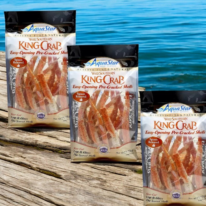 Aqua Star Wild Southern King Crab Legs and Claws, Frozen, 2 lbs- 3 Cases- 6lbs Total- Free Shipping!!!