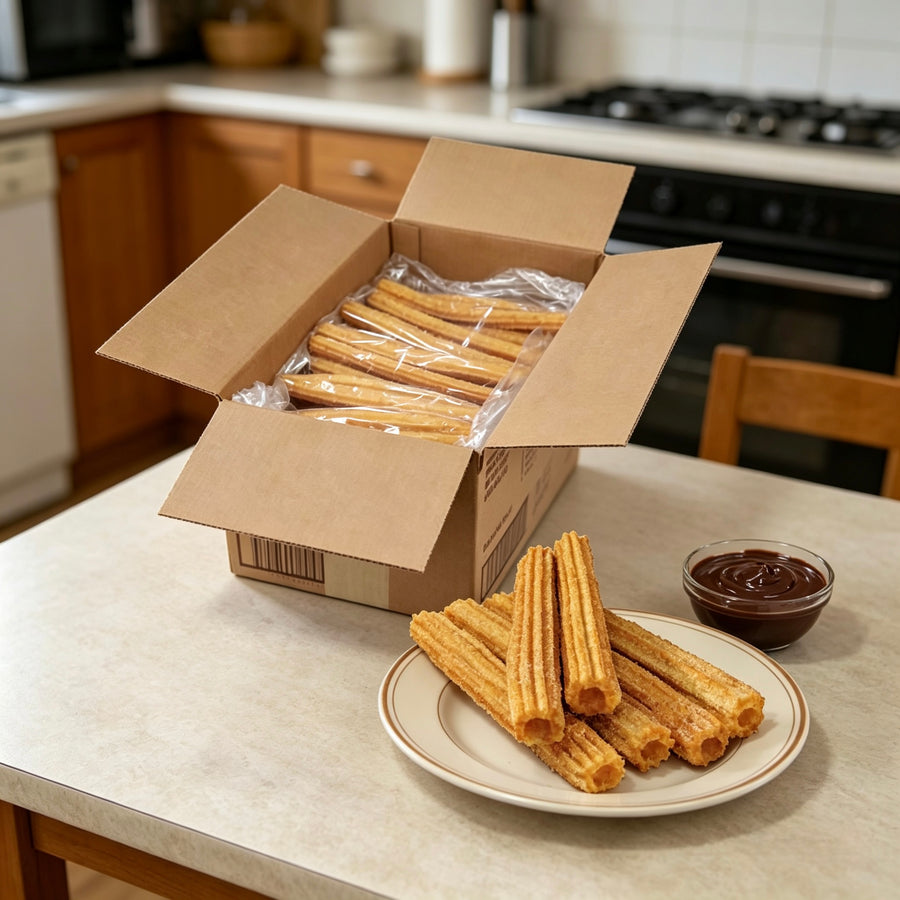 Churro Prefried Plain – Tio Pepe’s 10” Traditional Churros, 100-Count Case
