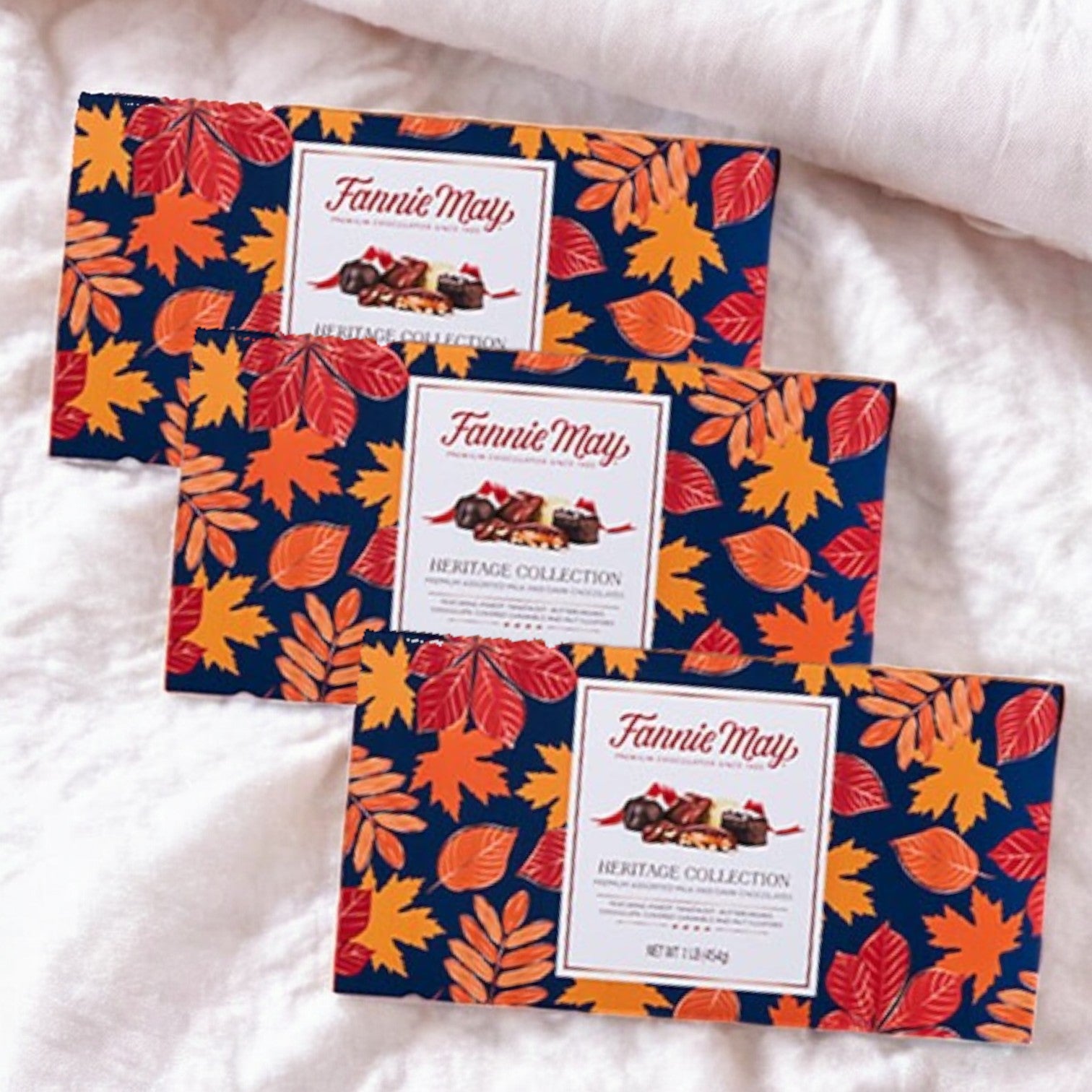 Fannie May, 1lb Heritage Collection Autumn Leaves Wrap - 3 Count