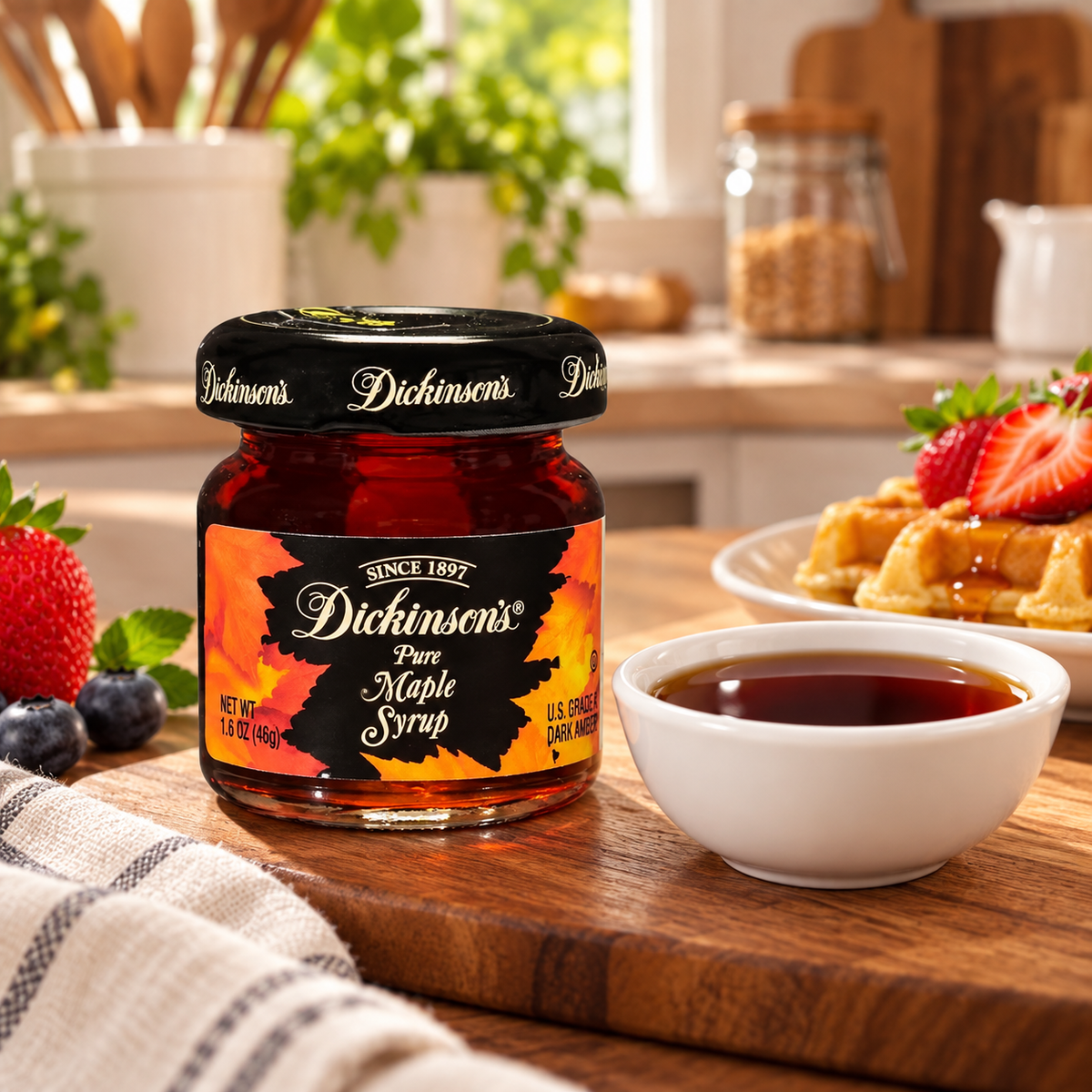 Dickinson Prestige Maple Syrup – 1 case (72 × 1.6 oz Jars)