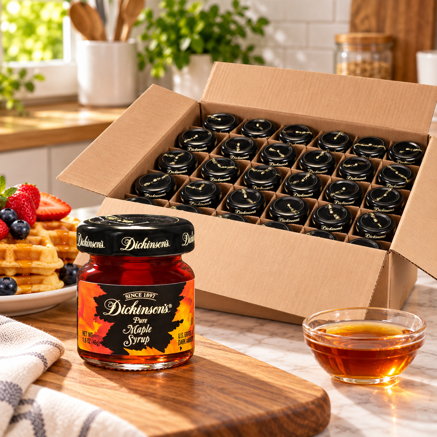 Dickinson Prestige Maple Syrup – 1 case (72 × 1.6 oz Jars)