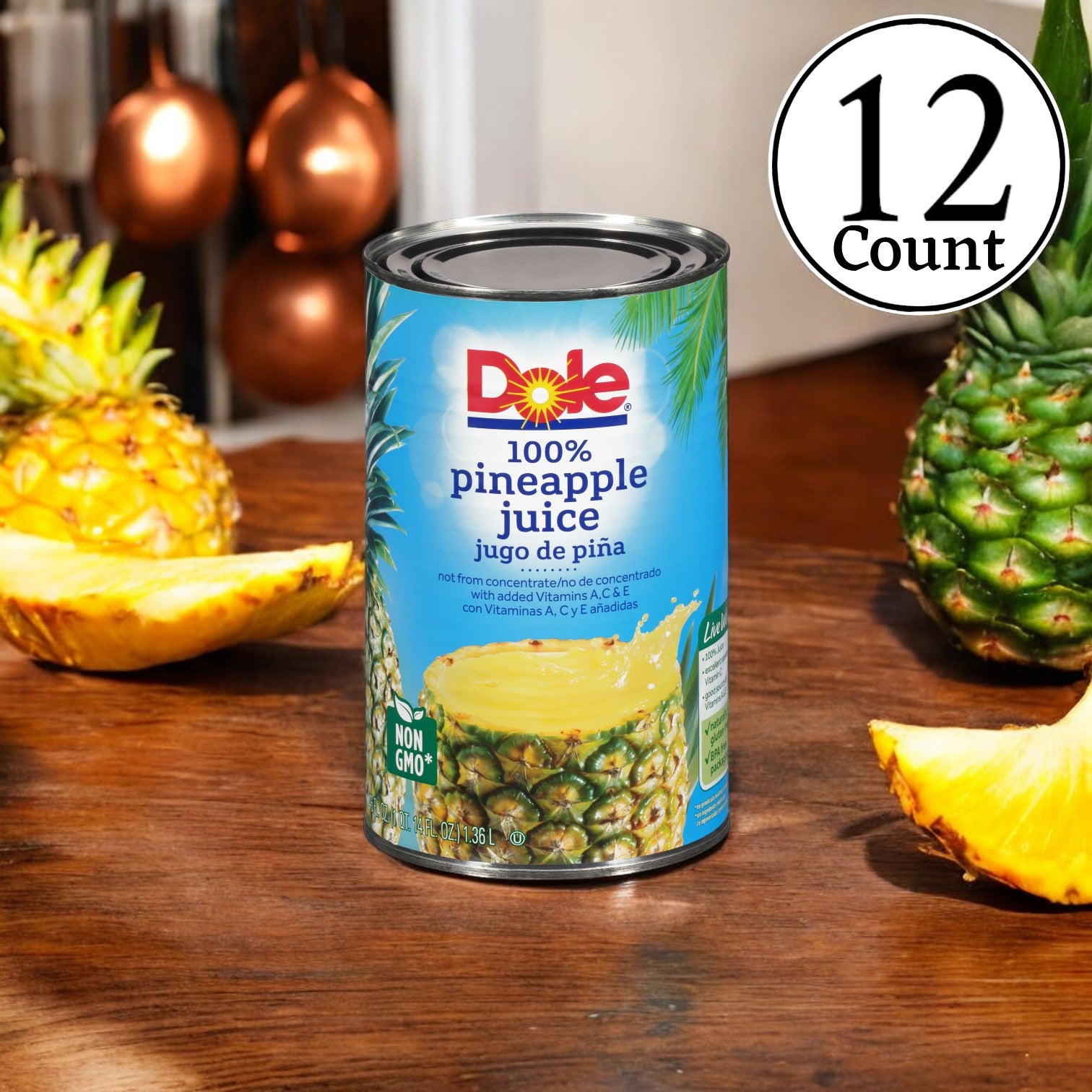 Dole Pineapple Juice 46 oz. 1 Case 12 Pack