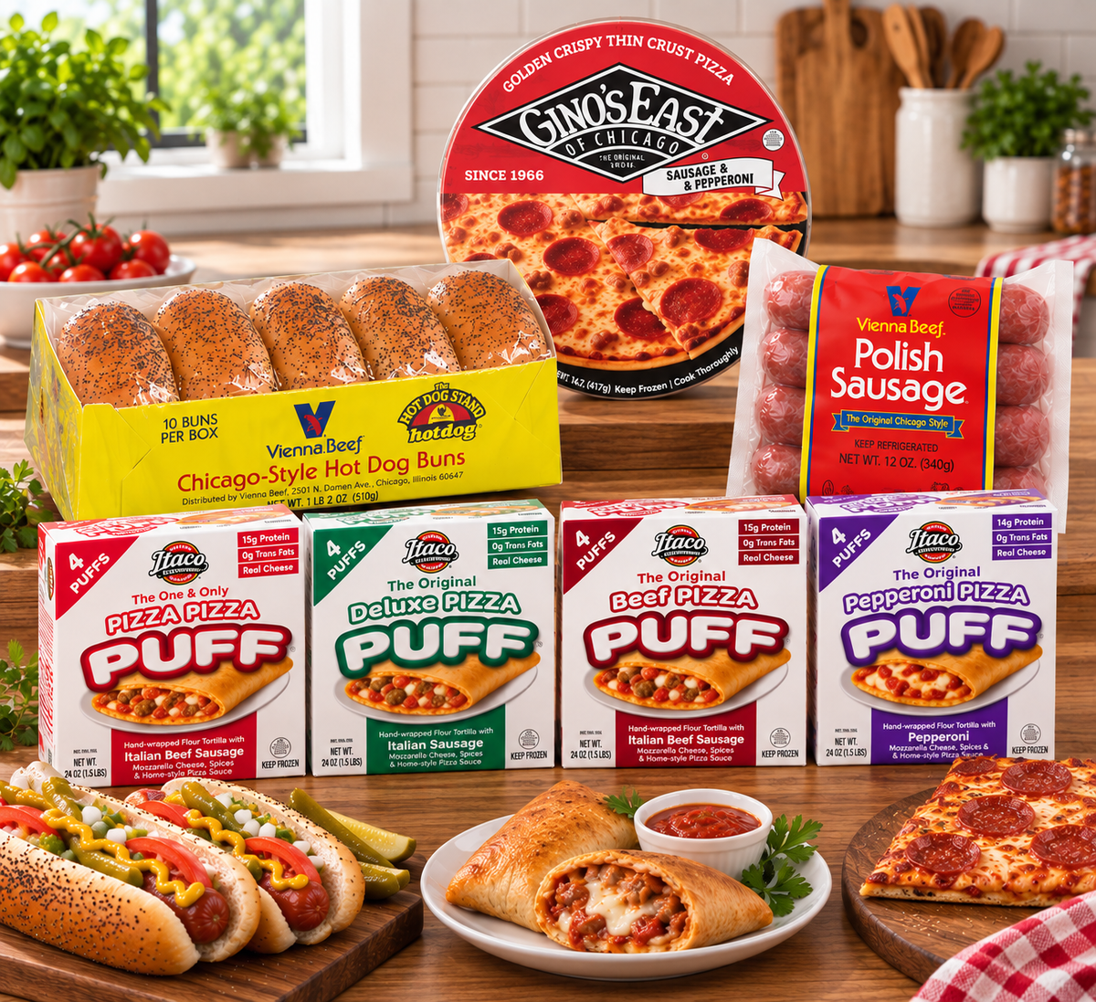 Chicago Favorites Bundle – Vienna Beef, Gino’s East & Iltaco