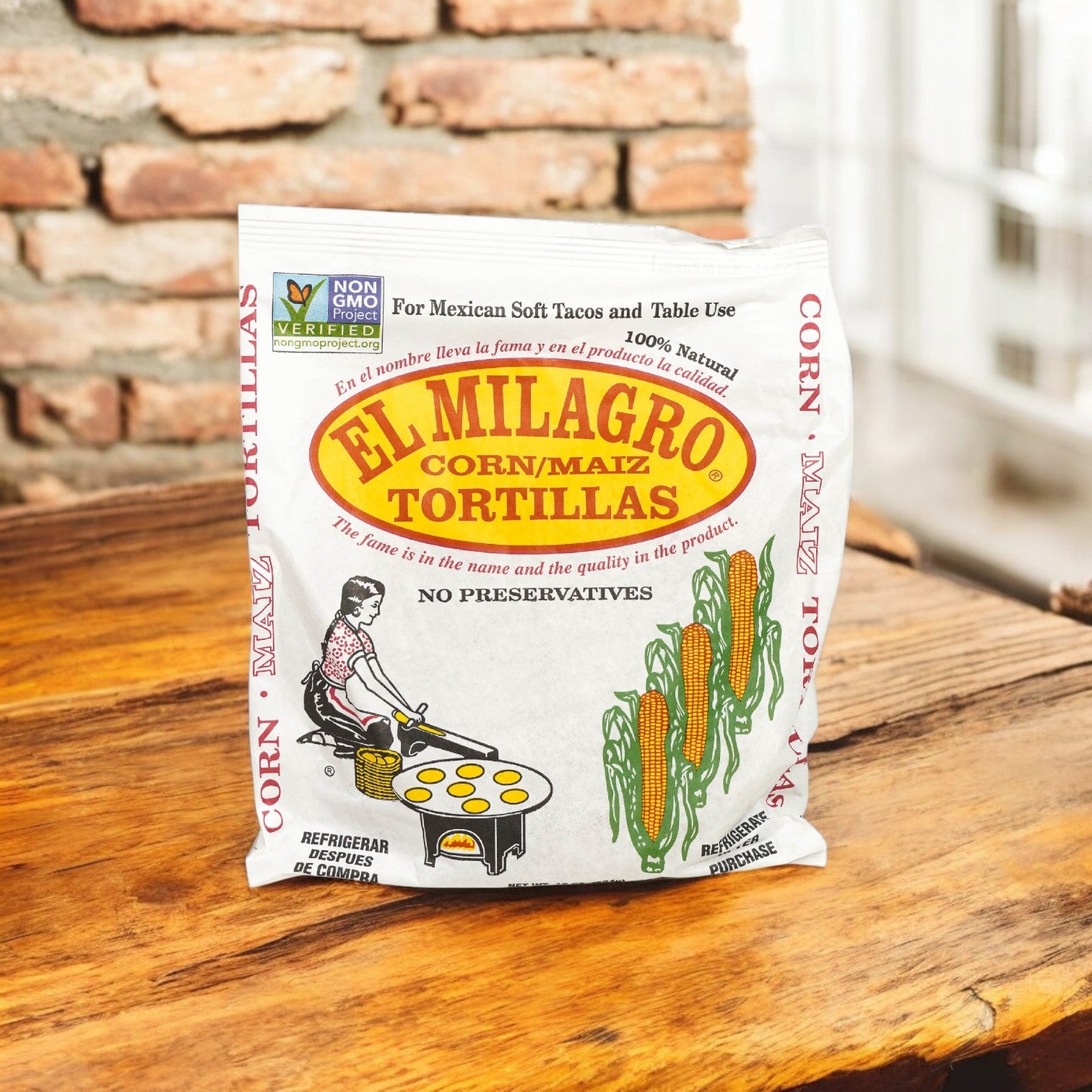 El Milagro Yellow Corn Tortillas - 6" - 40 Packs of 1 Dozen