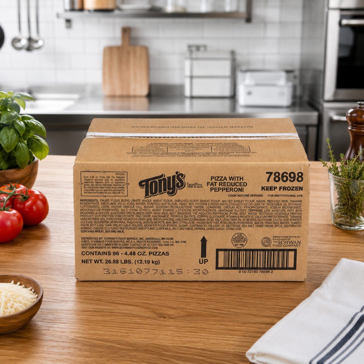 Pizza Pepperoni Smart – 4" x 6", Whole Grain (1 Case, 96 ct, 4.48 oz)