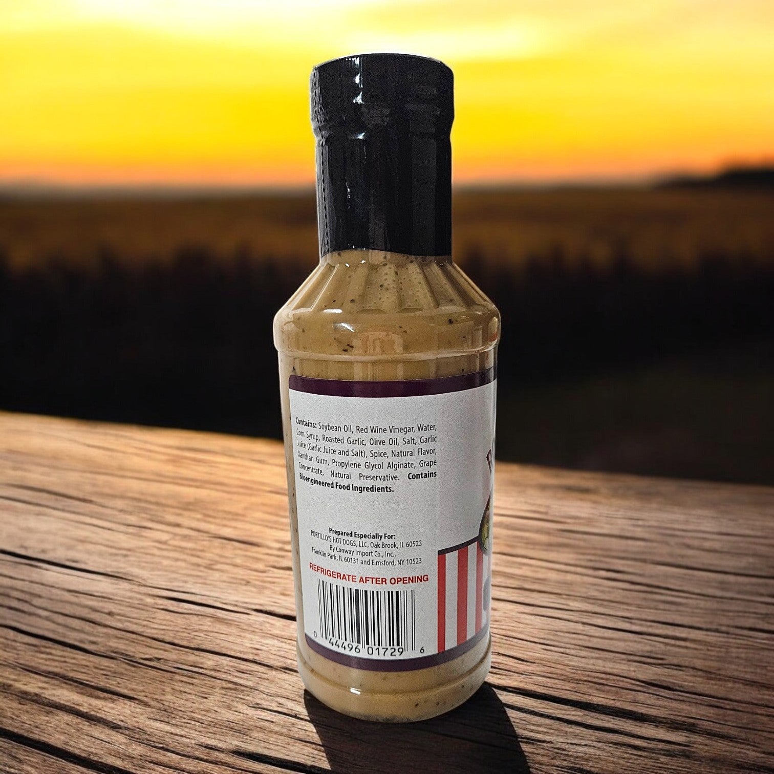 Portillo's Bottle of Roasted Garlic Vinaigrette, 16 oz.