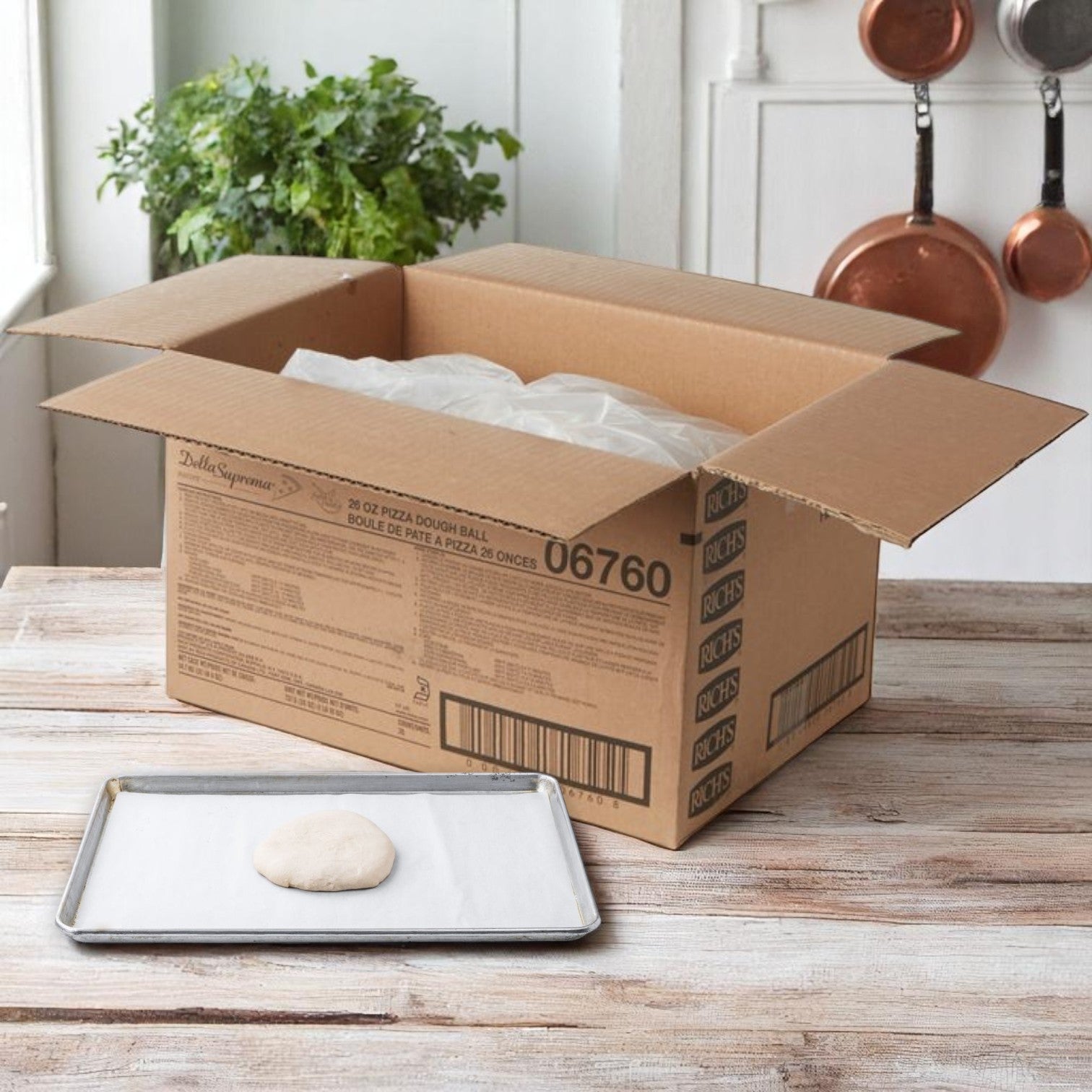Rich’s Frozen Pizza Dough Balls, 26 oz Each – 20 Count Bag (up to 18 inches) or a smaller pizza with a deliciously thick, chewy crust.