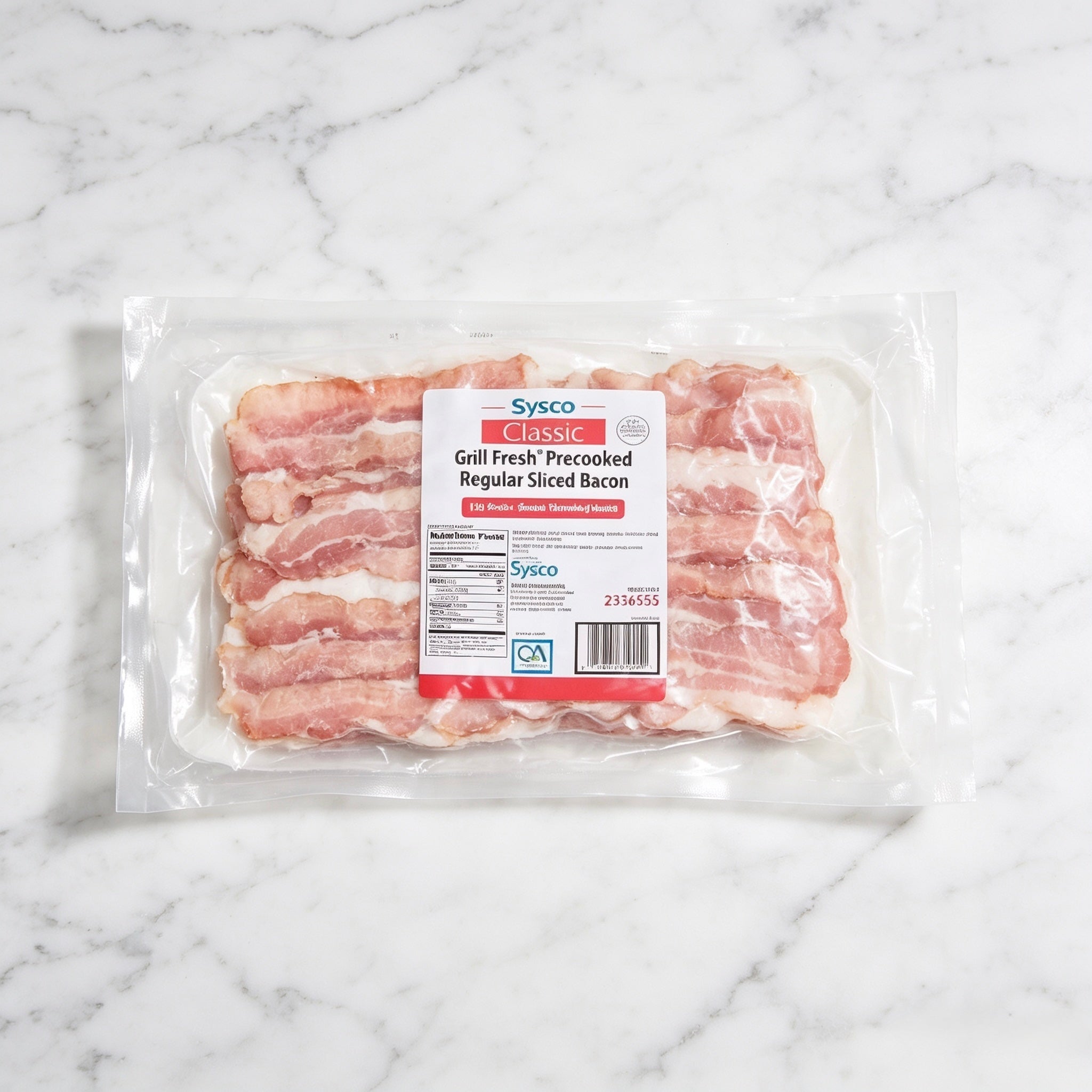 Bacon Precooked Regular Slice – Sysco Classic Grill Fresh Precooked Bacon, 300 Slices per Case
