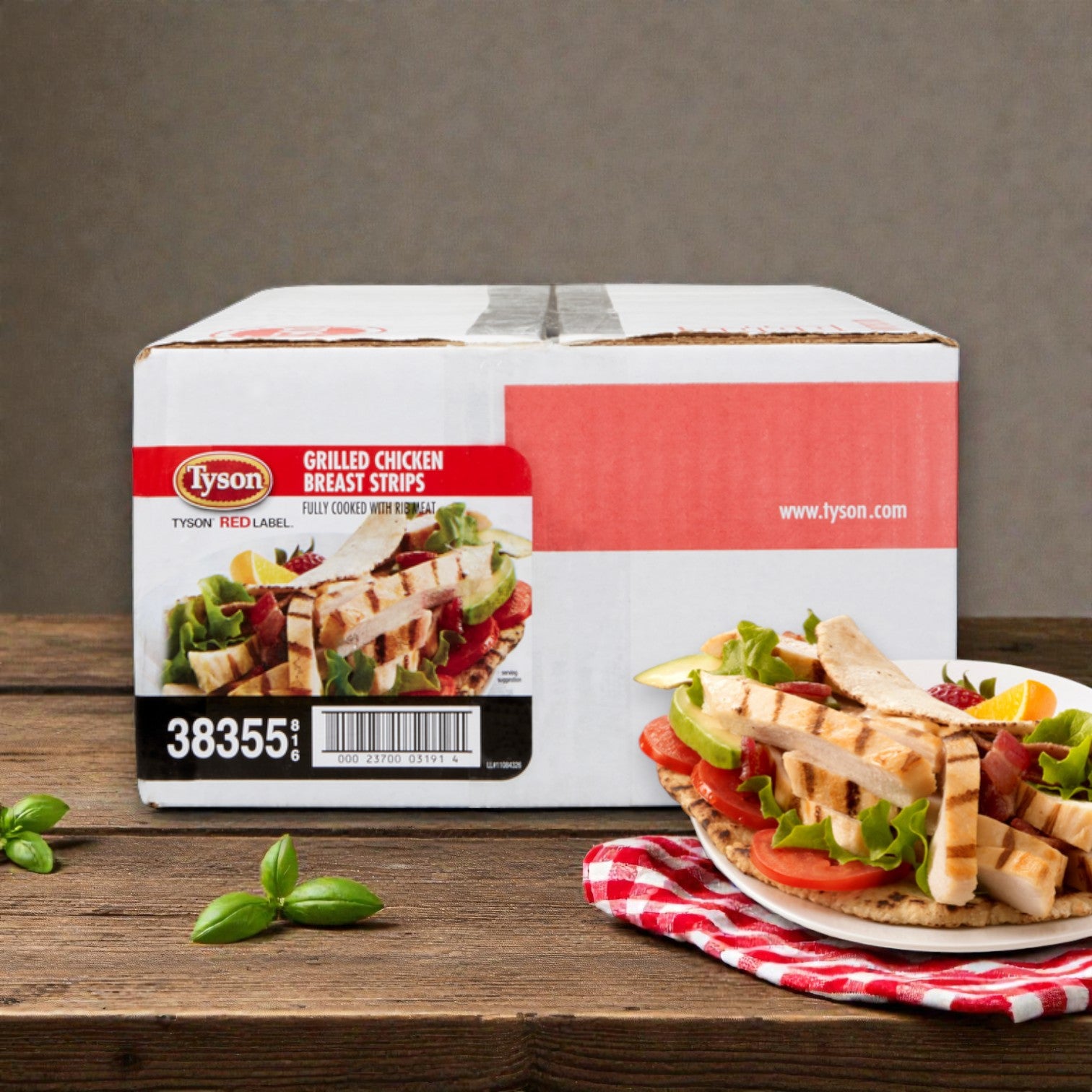 Tyson Red Label Grilled Chicken Breast Strips with Rib Meat, 10 lbs