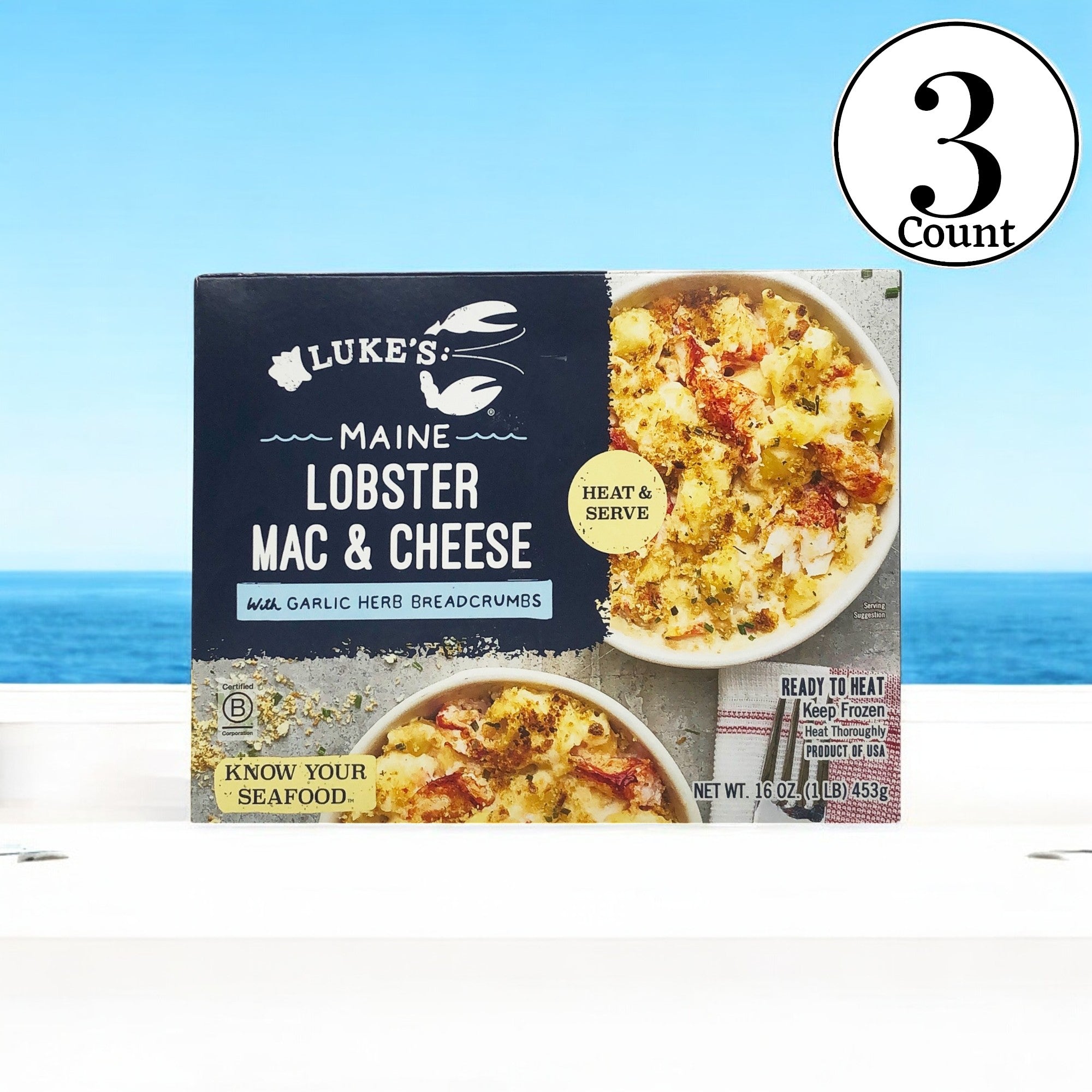 Luke's Maine Lobster Mac & Cheese, 3 Count