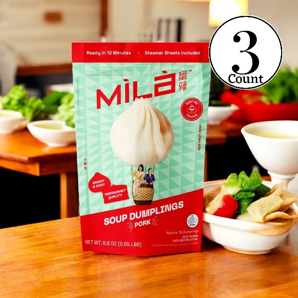 MiLa Frozen Soup Dumplings - Pork - 3 Count