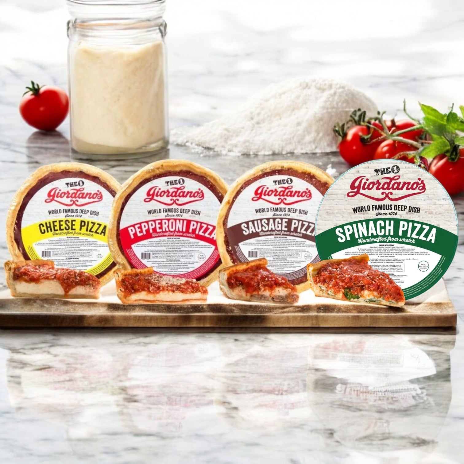 Giordano’s Deep Dish Pizza Variety Pack: Cheese, Pepperoni, Sausage & Spinach! Free Shipping!!