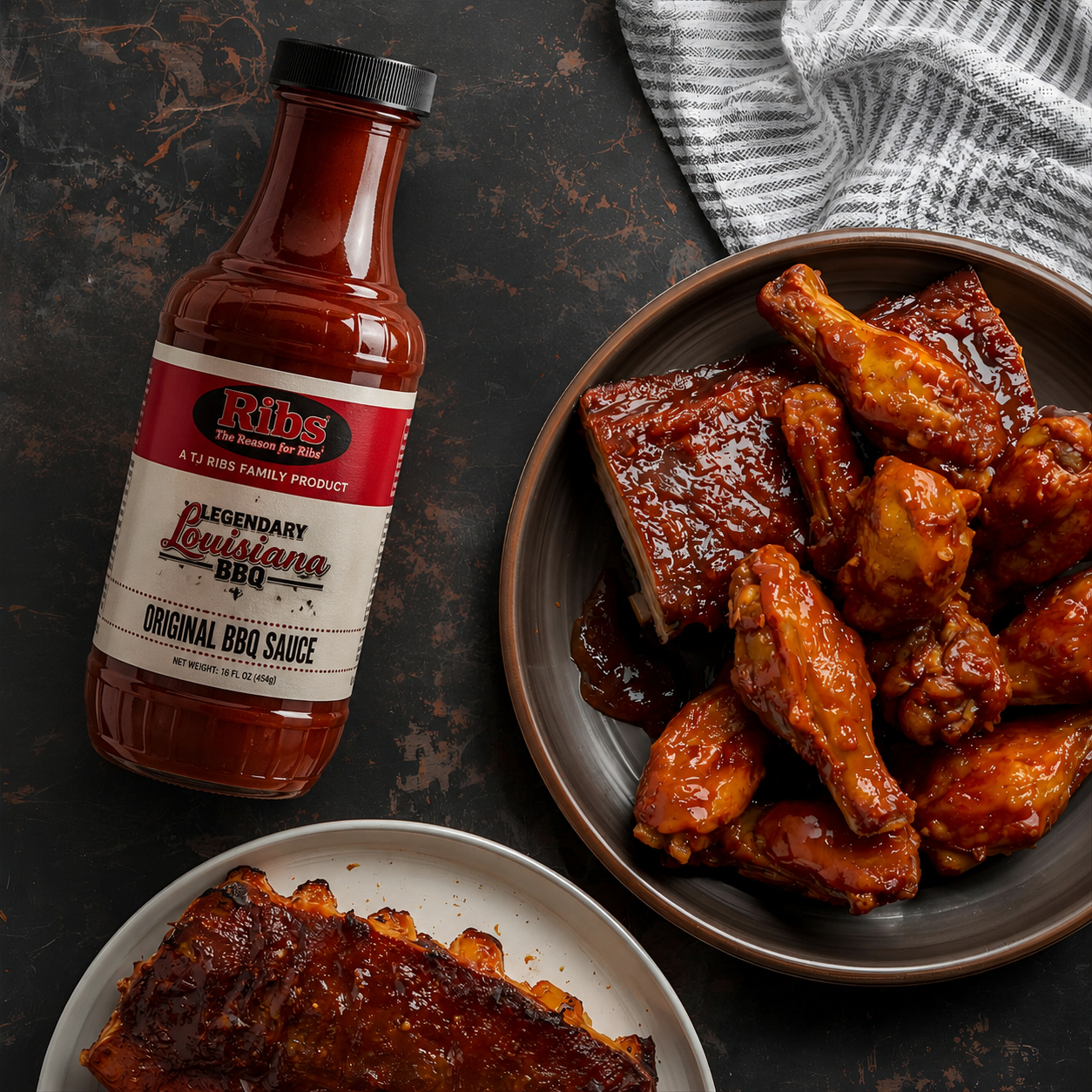 TJ Ribs - Ribs & Wings Dinner (Serves 8)