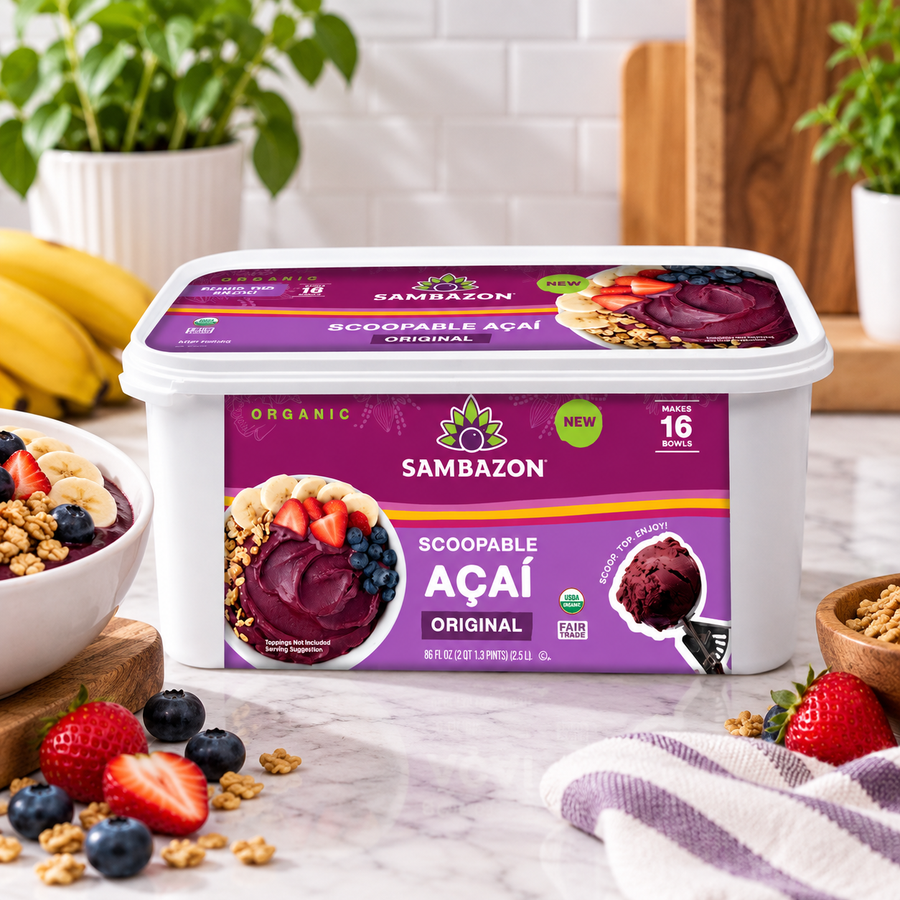 SAMBAZON Organic Scoopable Açaí Tub – Original, 85 fl oz (2.5 L) 1 - Count