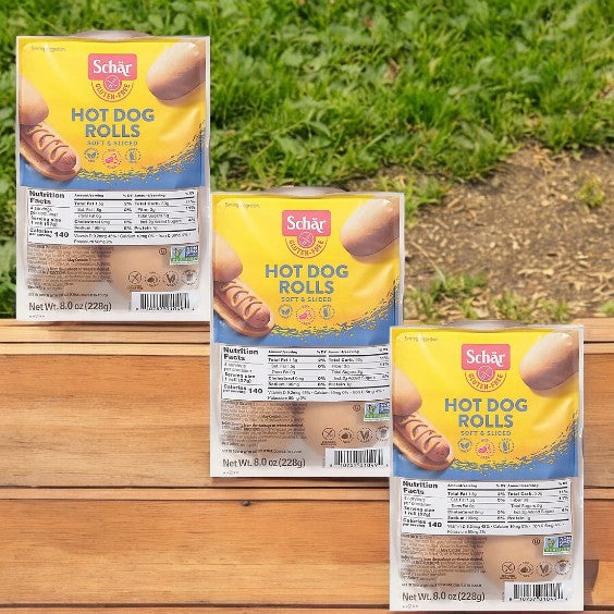 Schar Rolls Hot Dog Gluten Free 4 Count - 8oz- 3 Packs